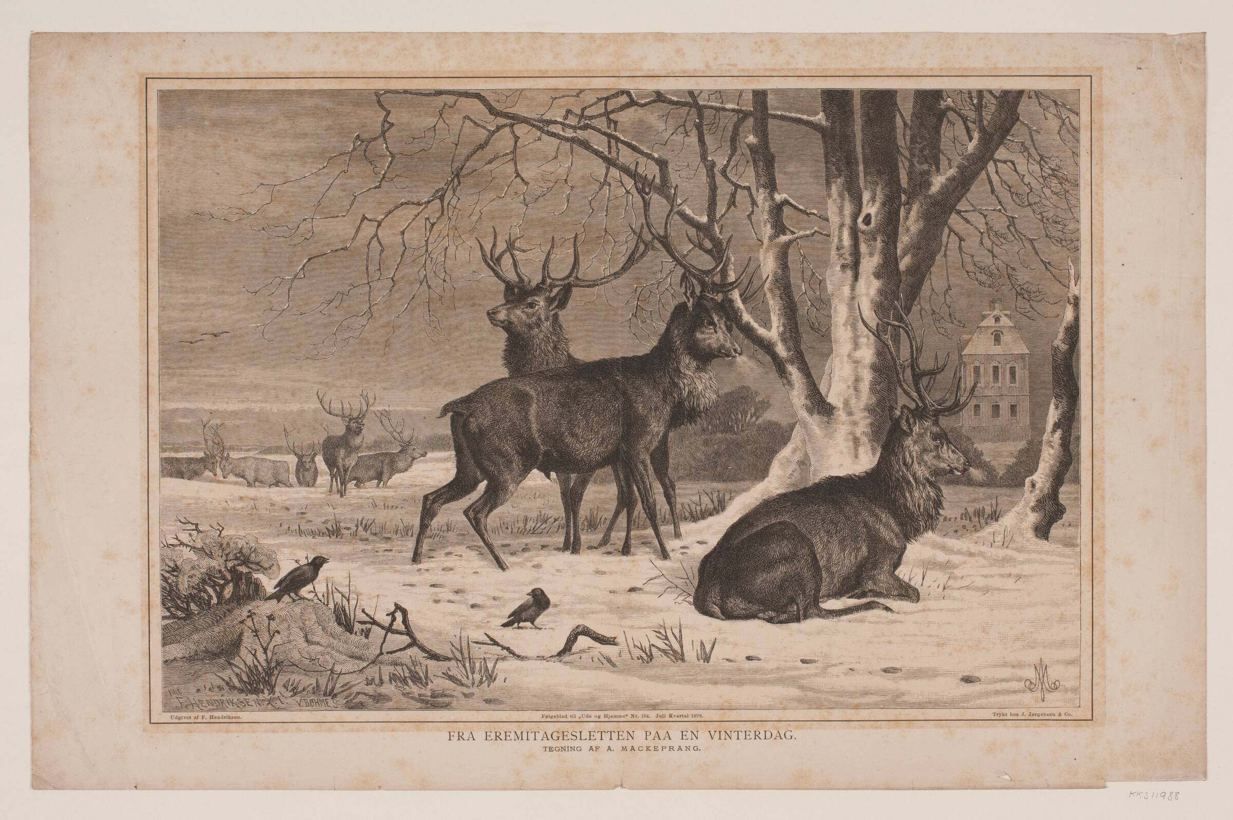 Fra Eremitagesletten på en vinterdag, Waldemar Bøhme, 1879