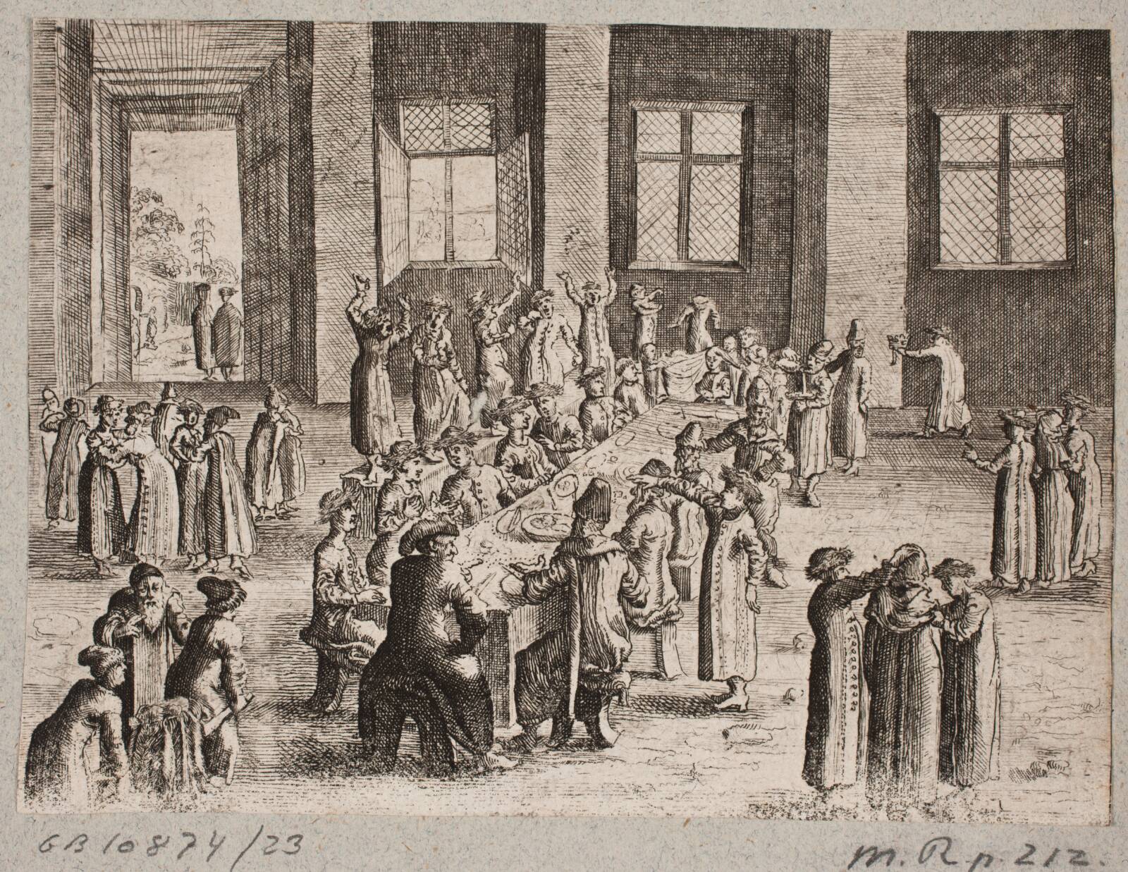 Interiør med russisk taffel, Ubekendt, 1656