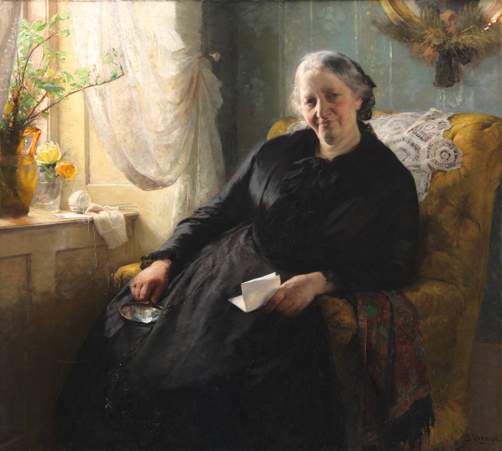 Portrait of Cecilie Trier, née Melchior, by Bertha Wegmann, 1885