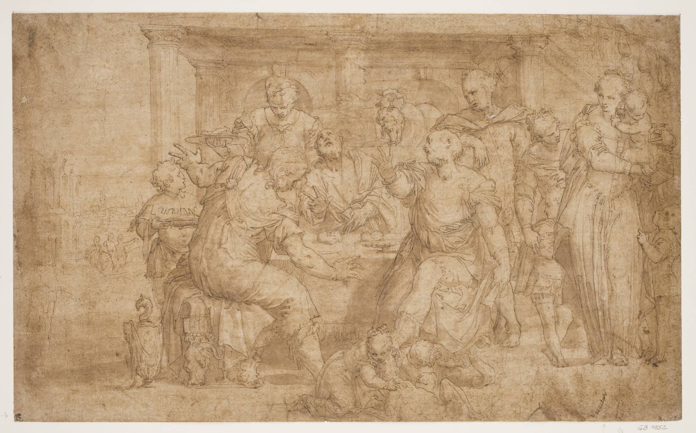 Middagen i Emmaus, Giovanni Battista Zelotti, 1526-1578