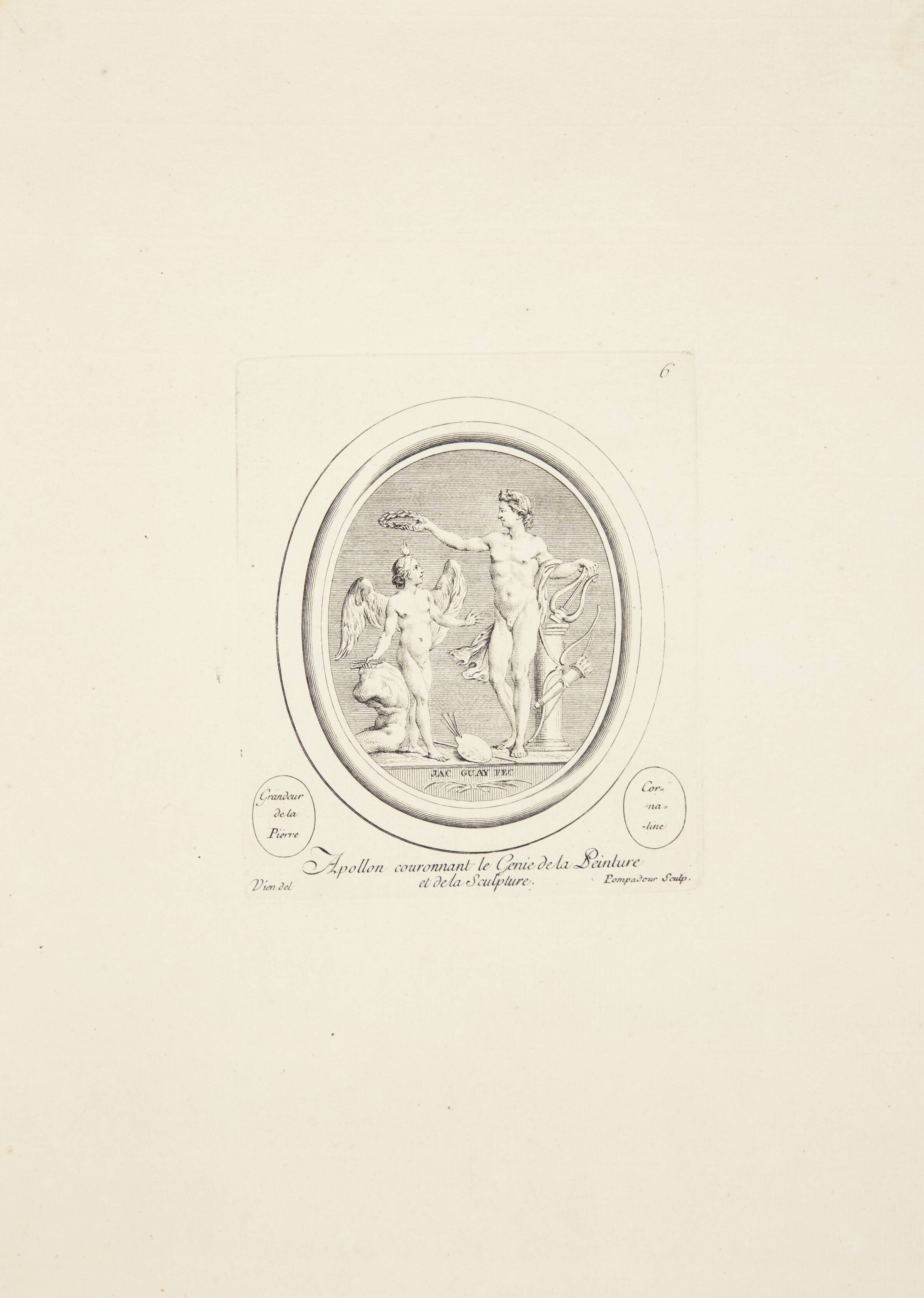 Apollon kroner malerkunstens og skulpturens genius, Madame de Pompadour, 1753-1757