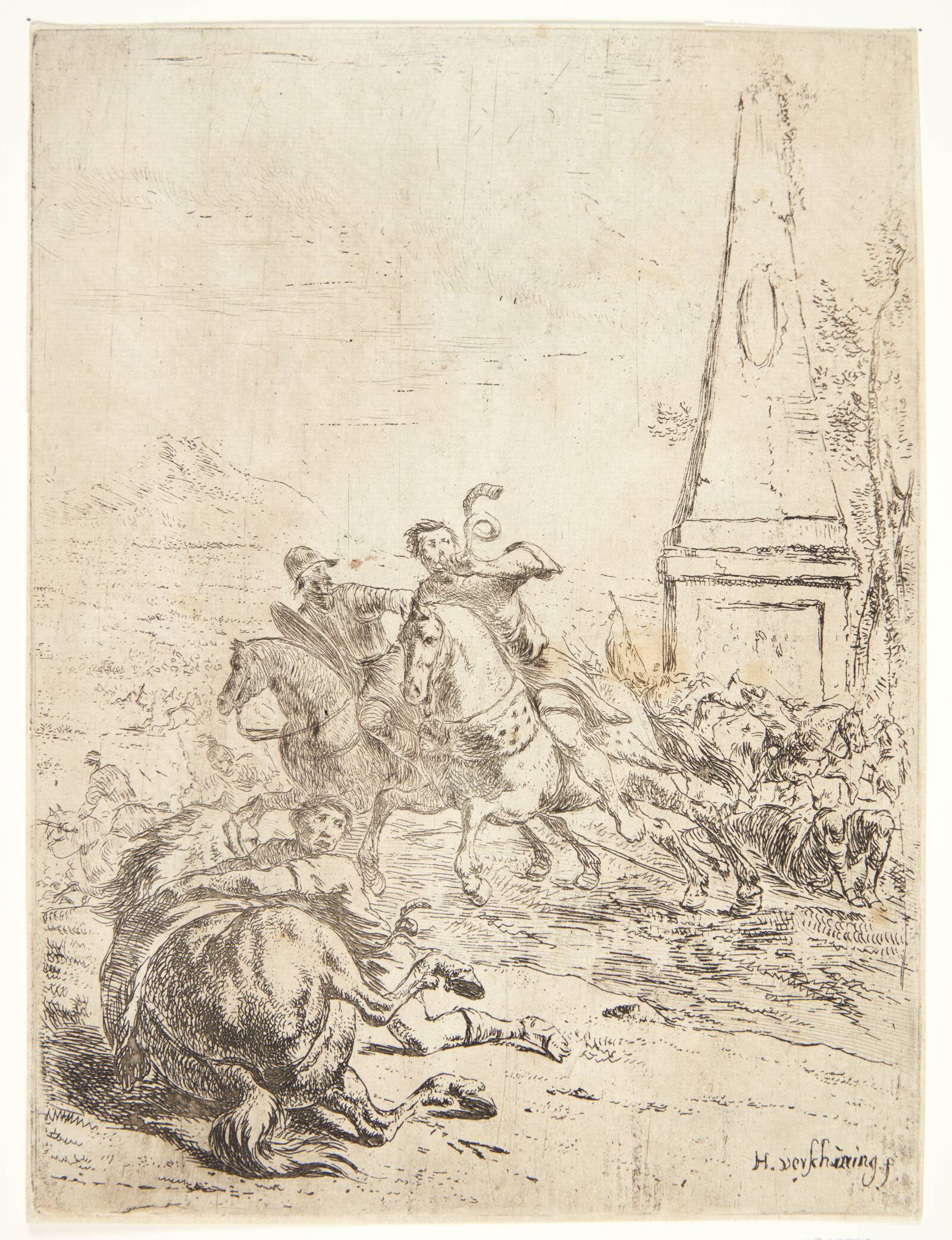 Kavalerifægtning, Verschuring, Hendrik, 1627-1690