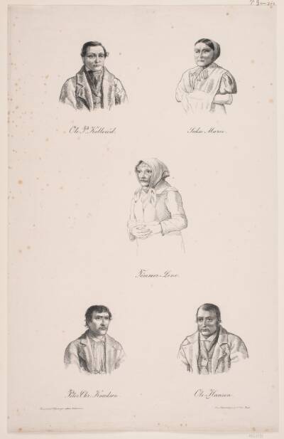 Ole Kollerød, Sidse Marie, Tømmer Lene, Peter Chr. Knudsen og Ole Hansen