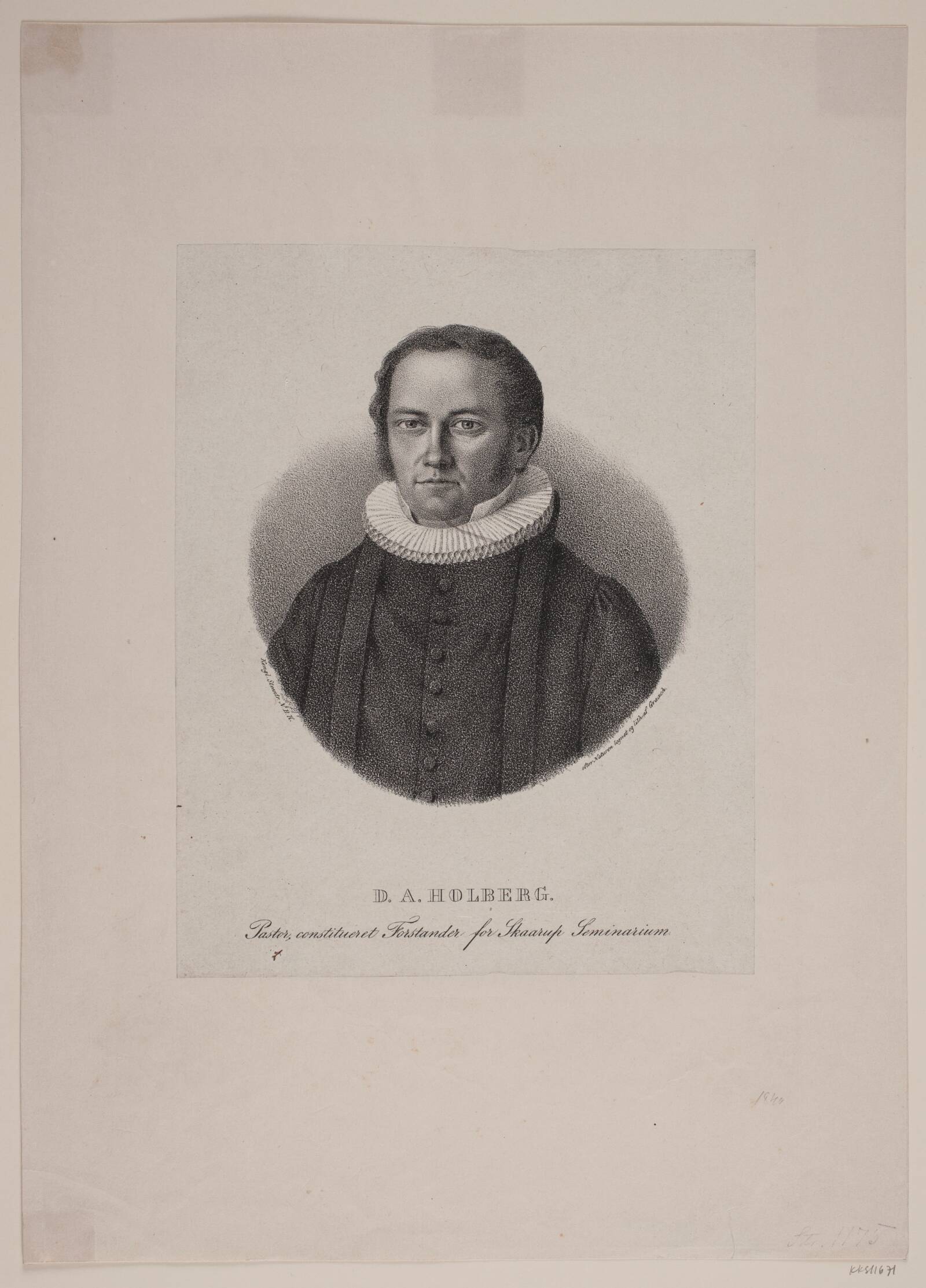 Diderik August Holberg, Johann Martin Graack, 1840