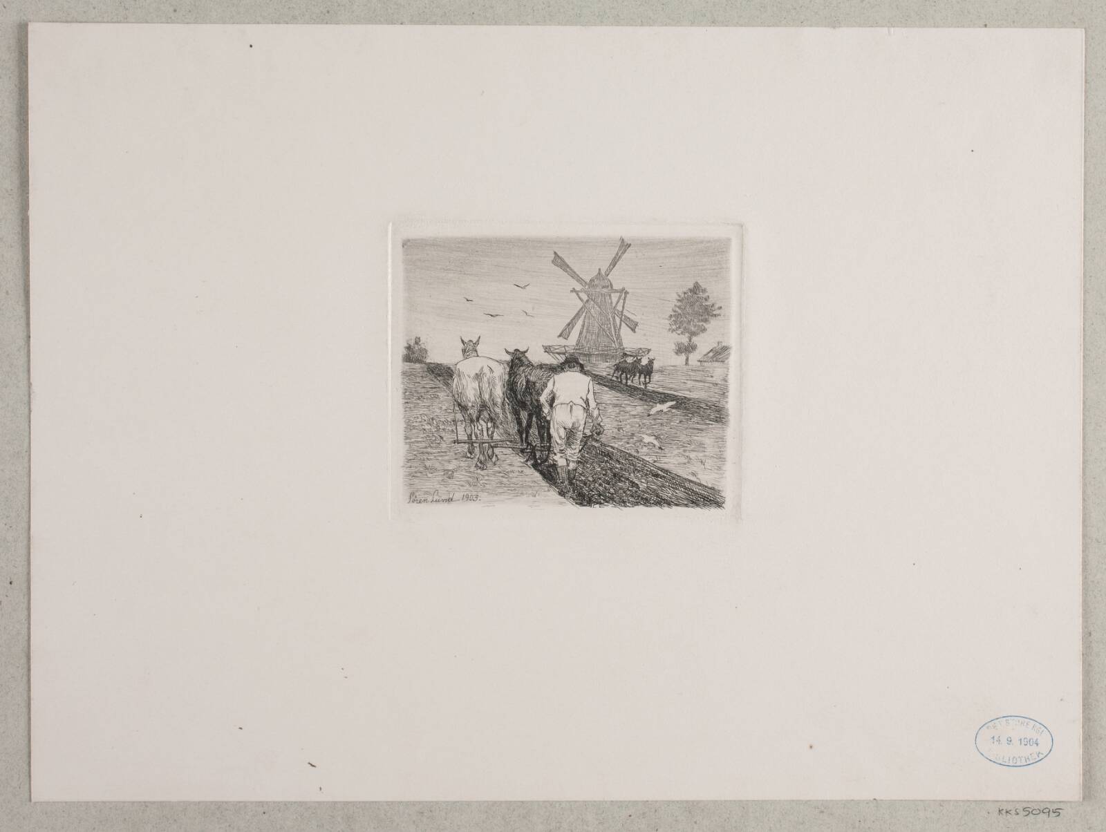 Pløjning, Søren Lund, 1903