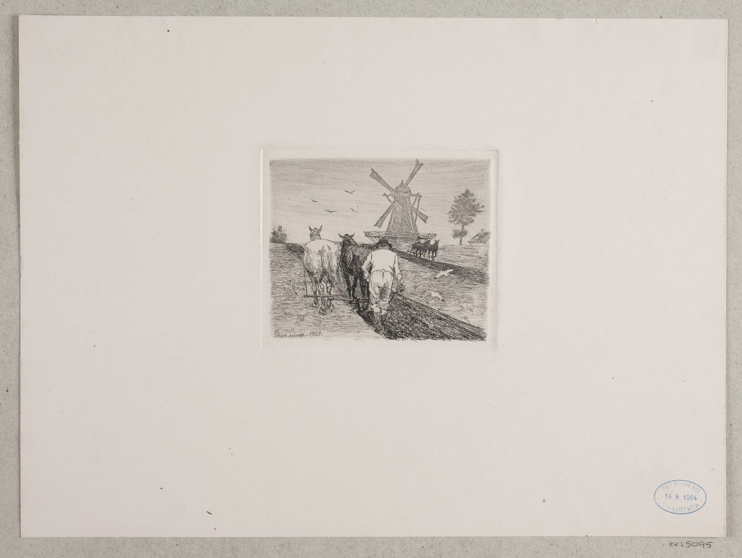 Pløjning, Søren Lund, 1903