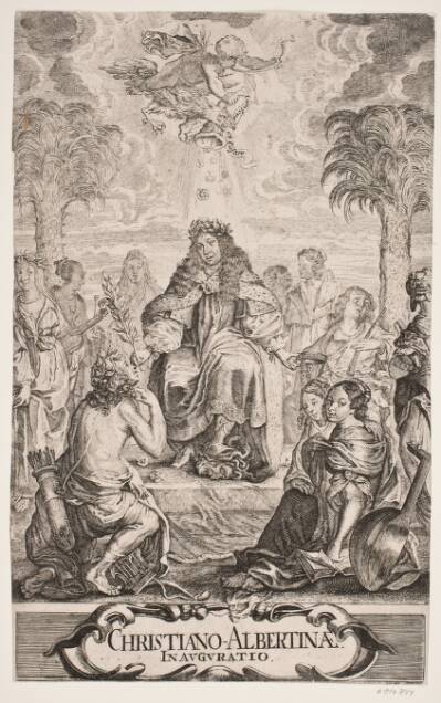 Hertug Christian Albrecht hyldes af Apollo og de ni muser