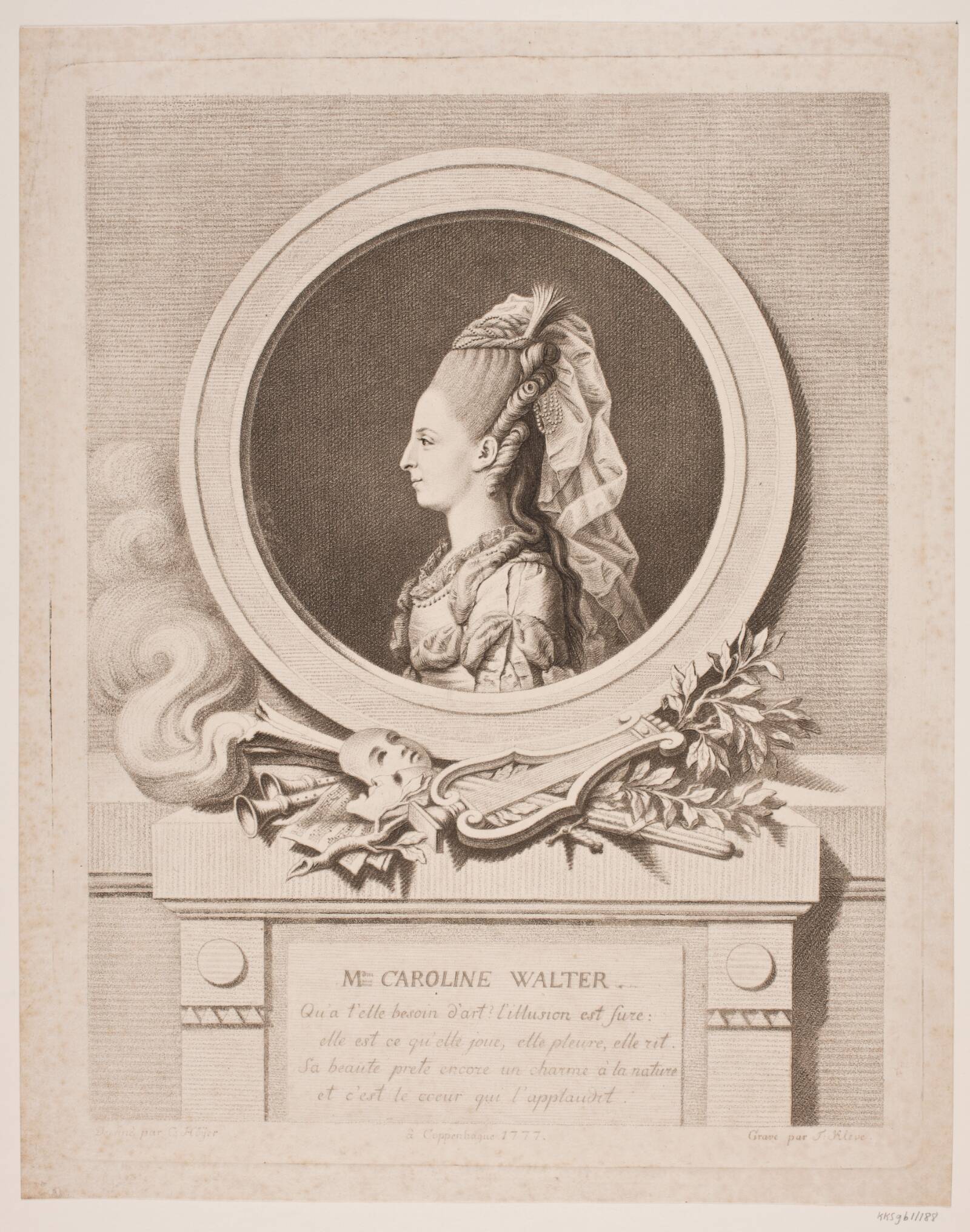 Caroline Walter, Terkel Kleve, 1777