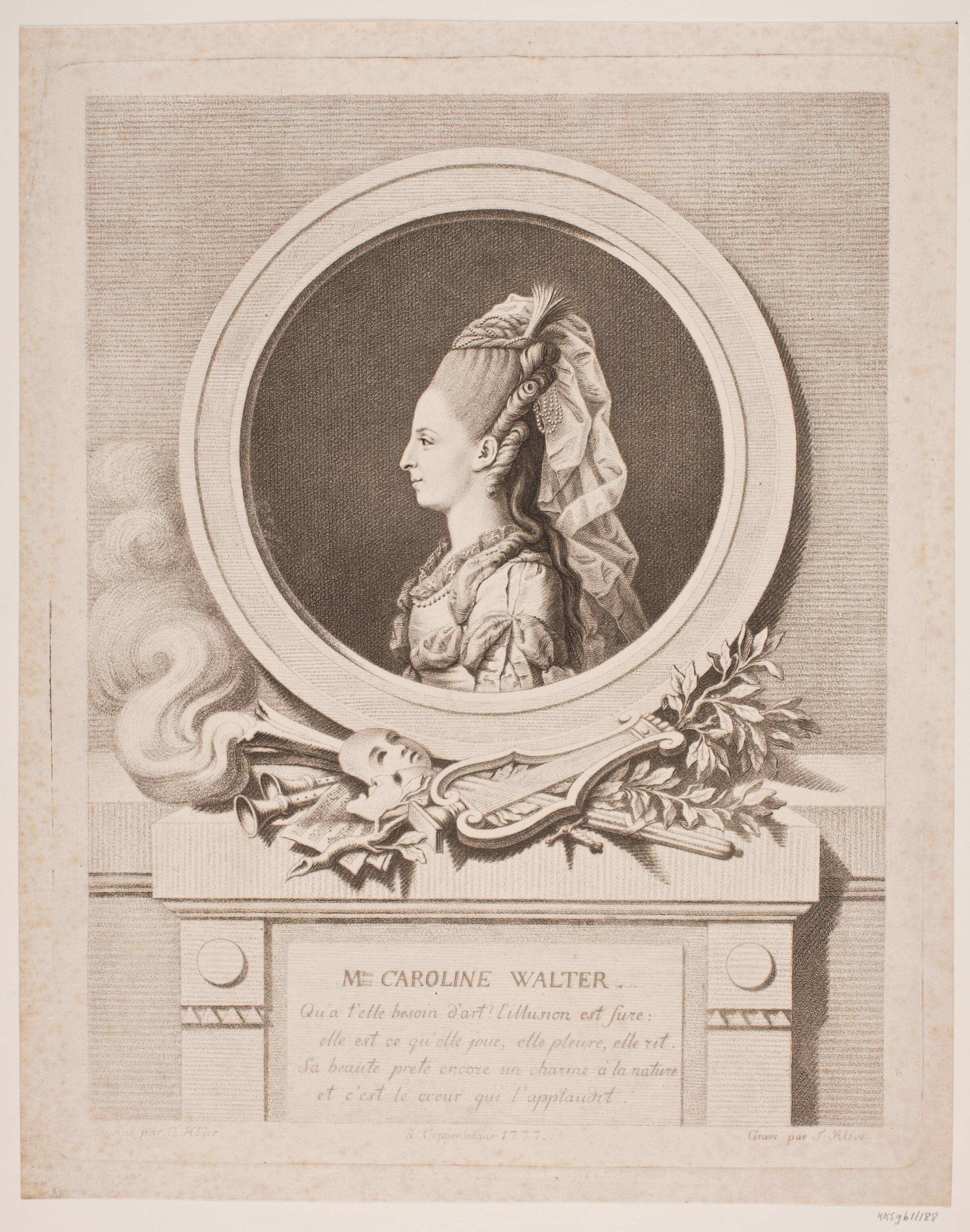 Caroline Walter, Terkel Kleve, 1777