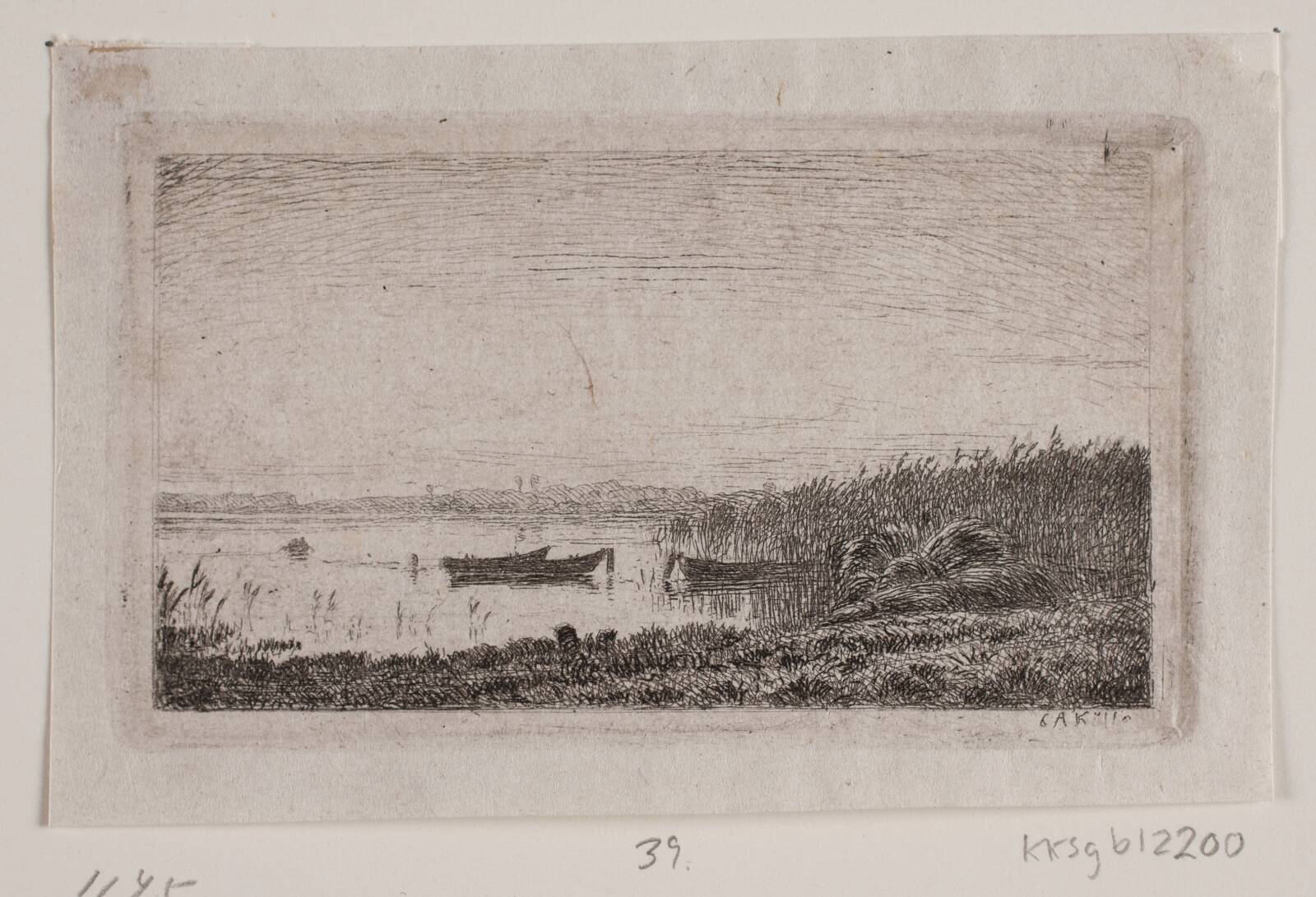 Ved Maribo sø, C.A. Kølle, 1857