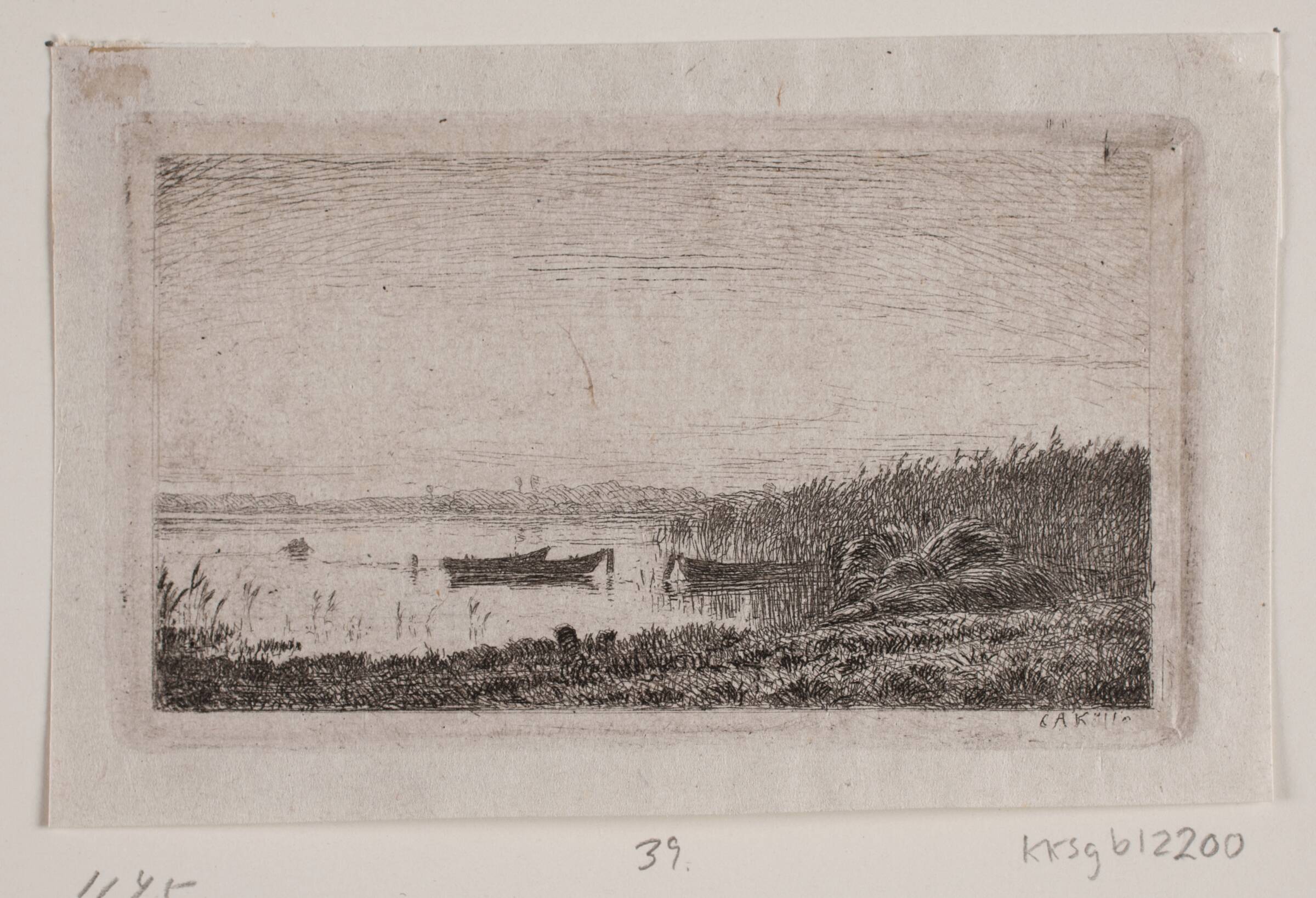Ved Maribo sø, C.A. Kølle, 1857