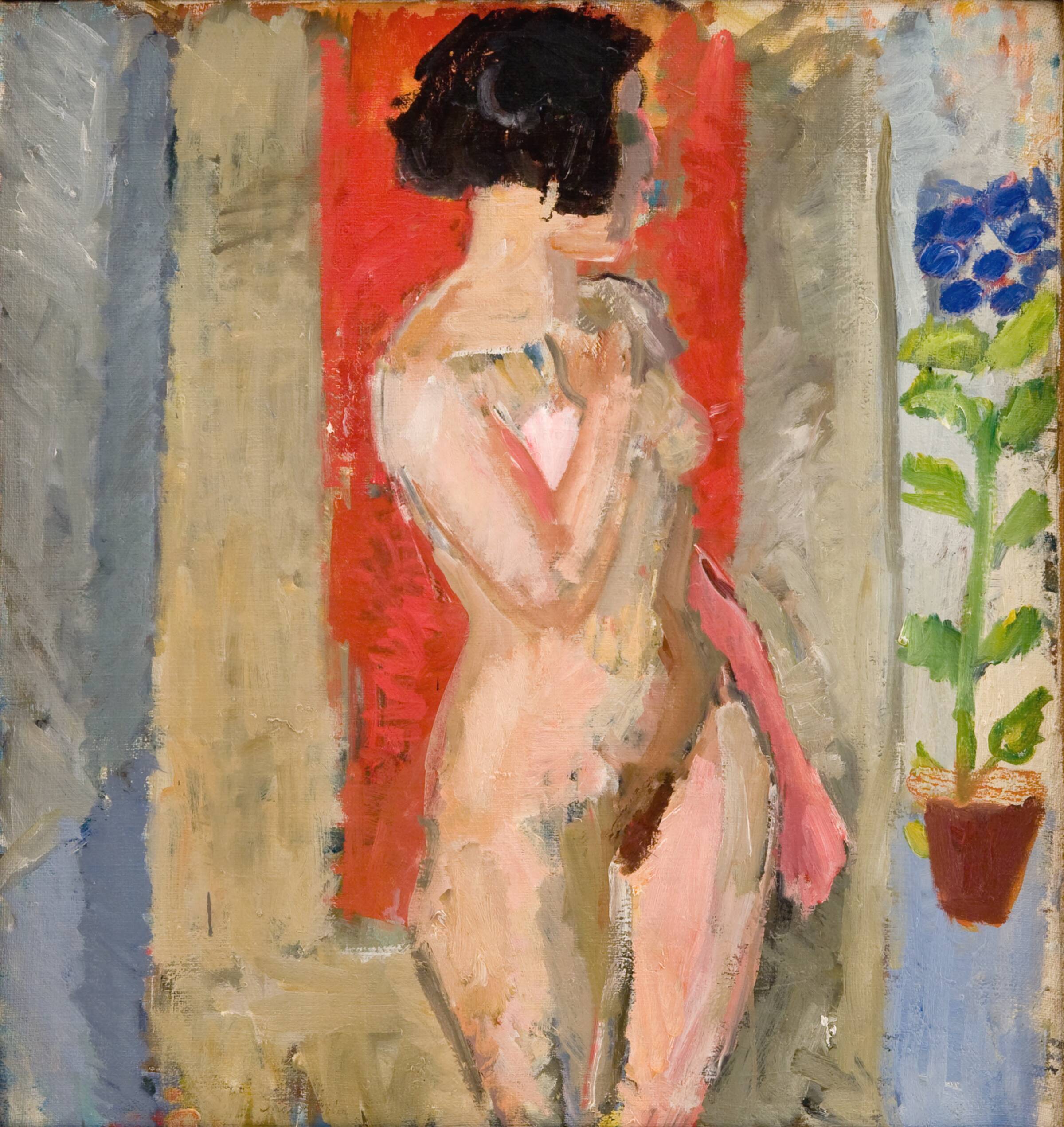 Modell og blomma, Inge Schiöler, 1931-1932