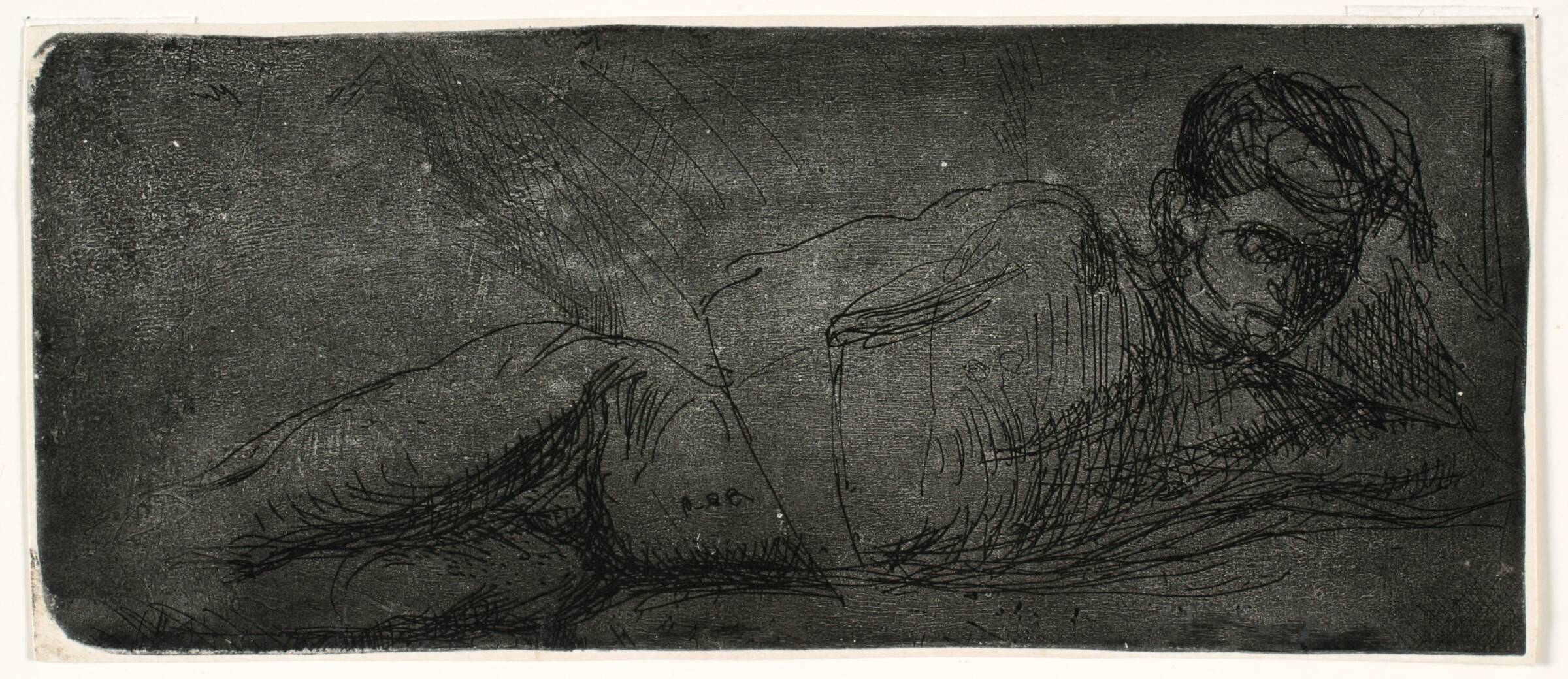 Liggende dreng. Selvportræt af Holger J. Jensen som ung, Holger J. Jensen, 1900-1966