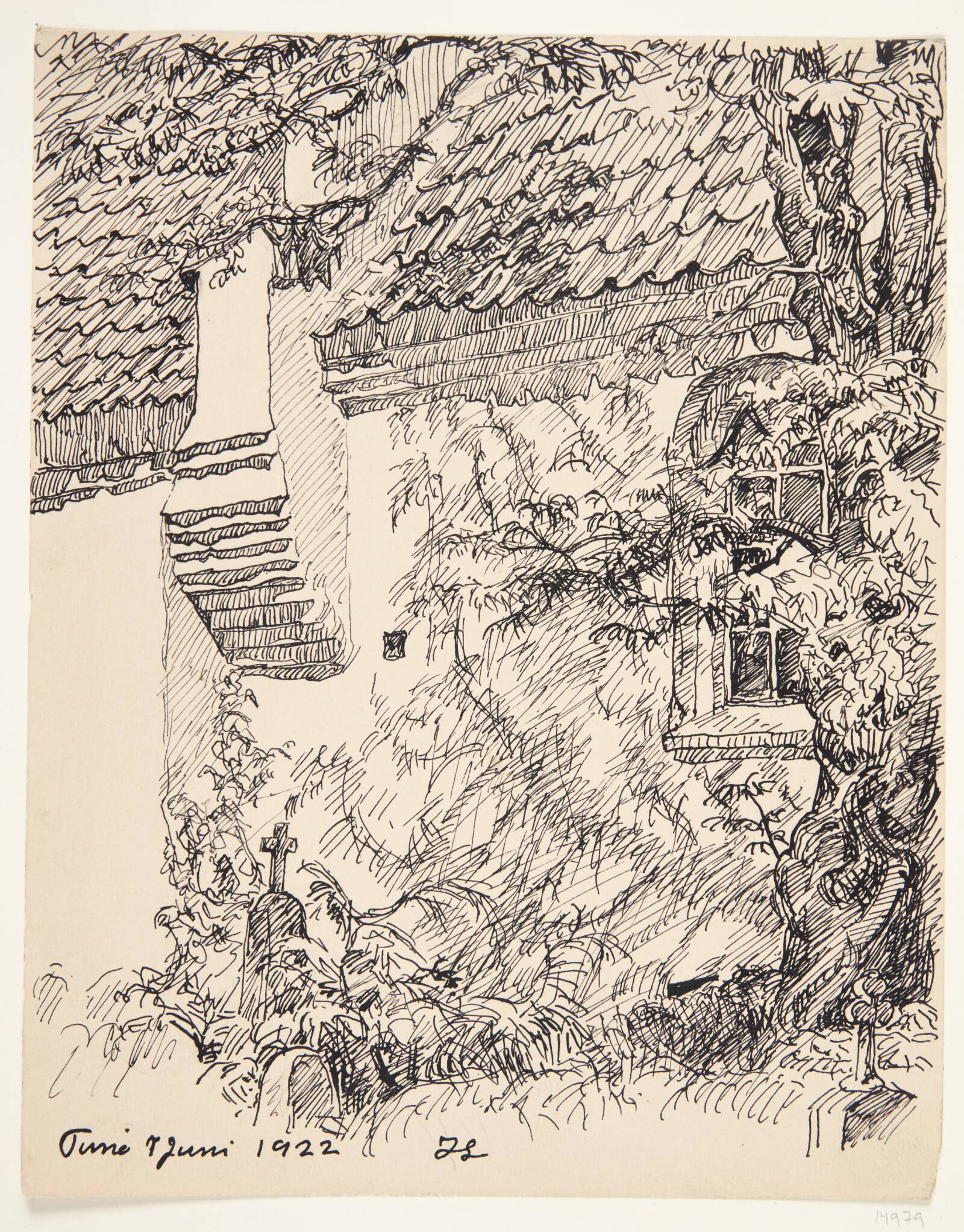 Husfacade. Tunø, Johannes Larsen, 1922