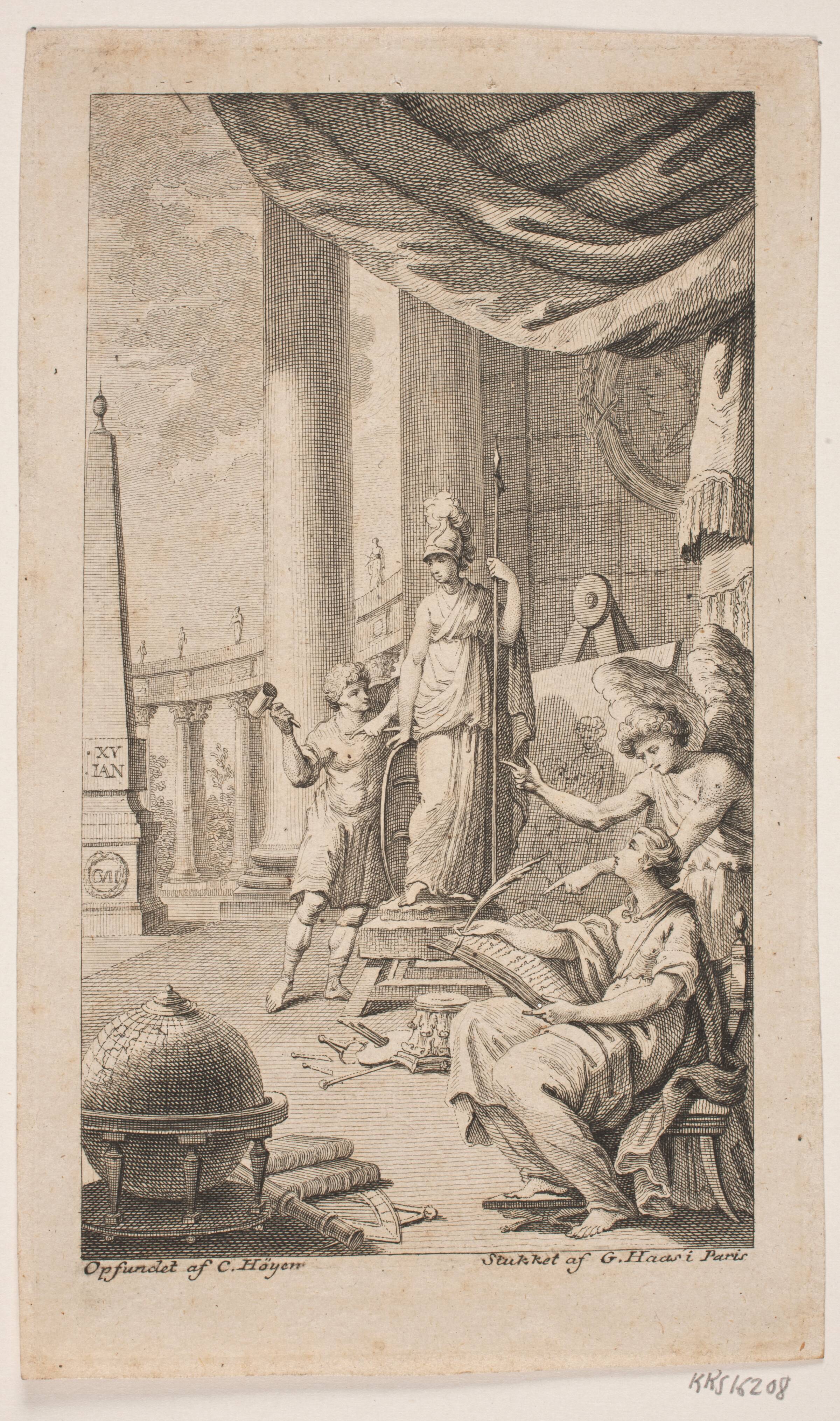 Titelbillede af arkitektur, malerkunst & skulptur, Georg Haas, 1751-1817