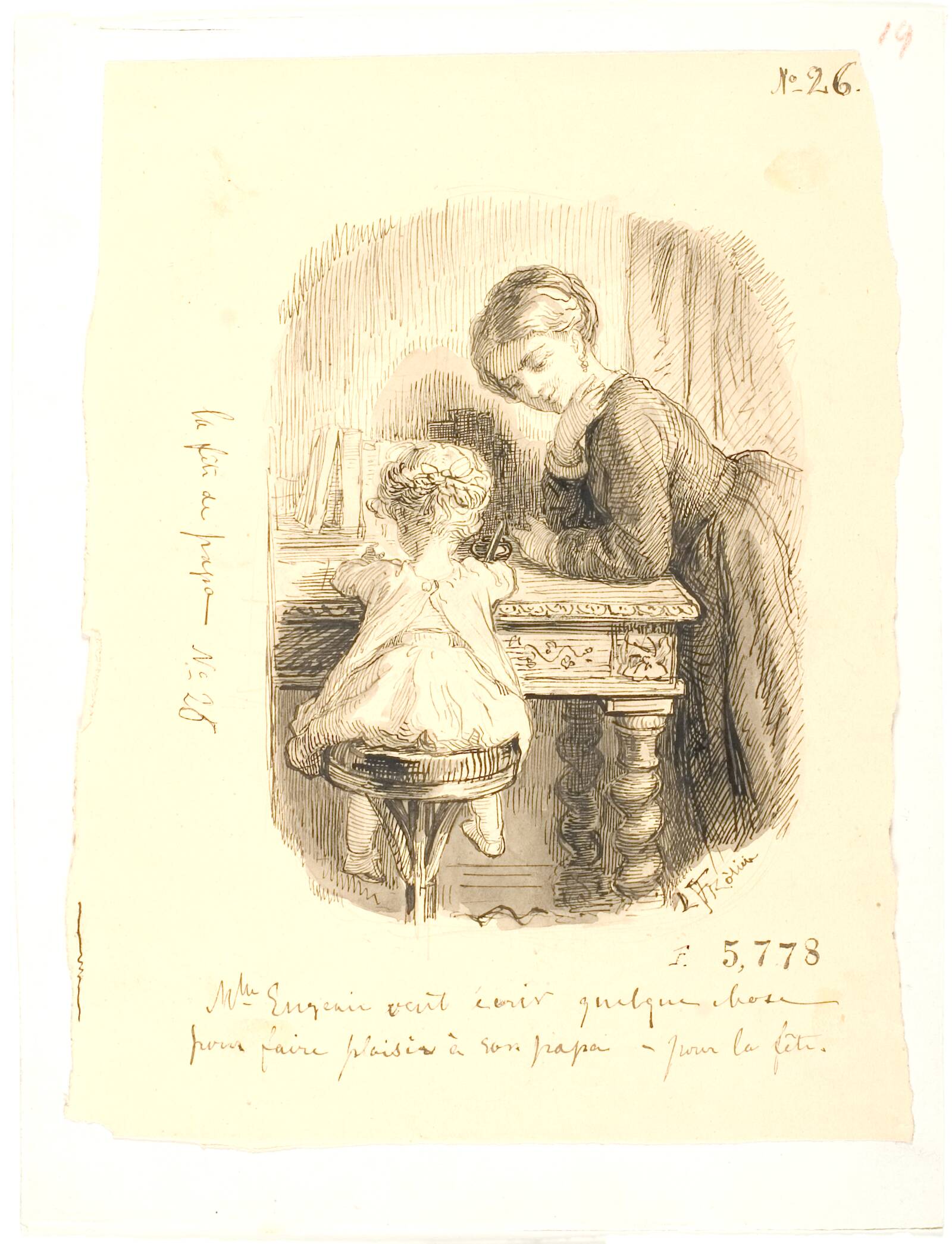 Brevskrivning, Lorenz Frølich, 1882