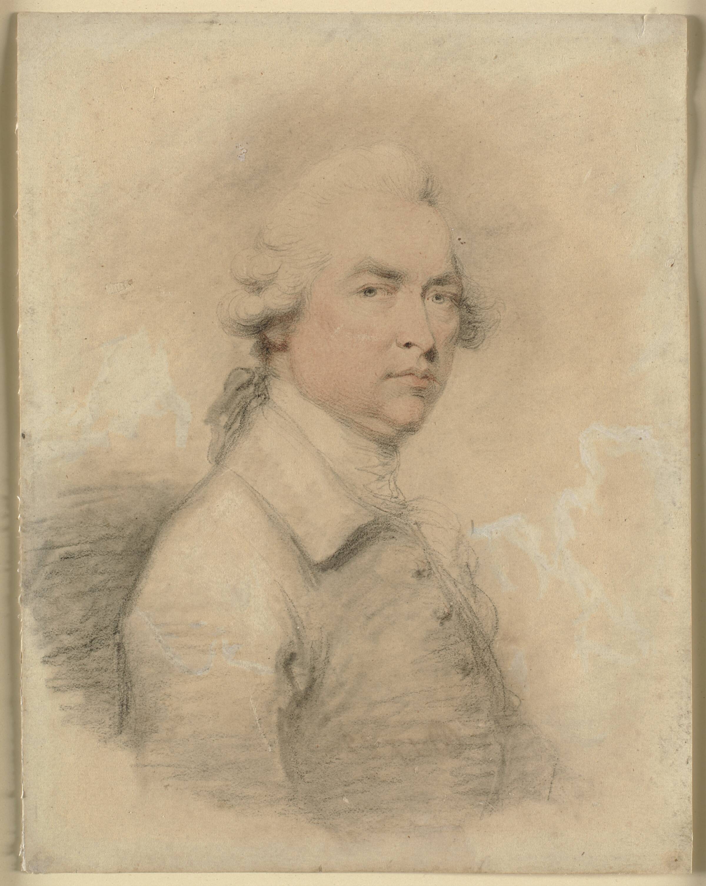 Portræt af en mand, brystbillede vendt mod højre, Humphry, 1782