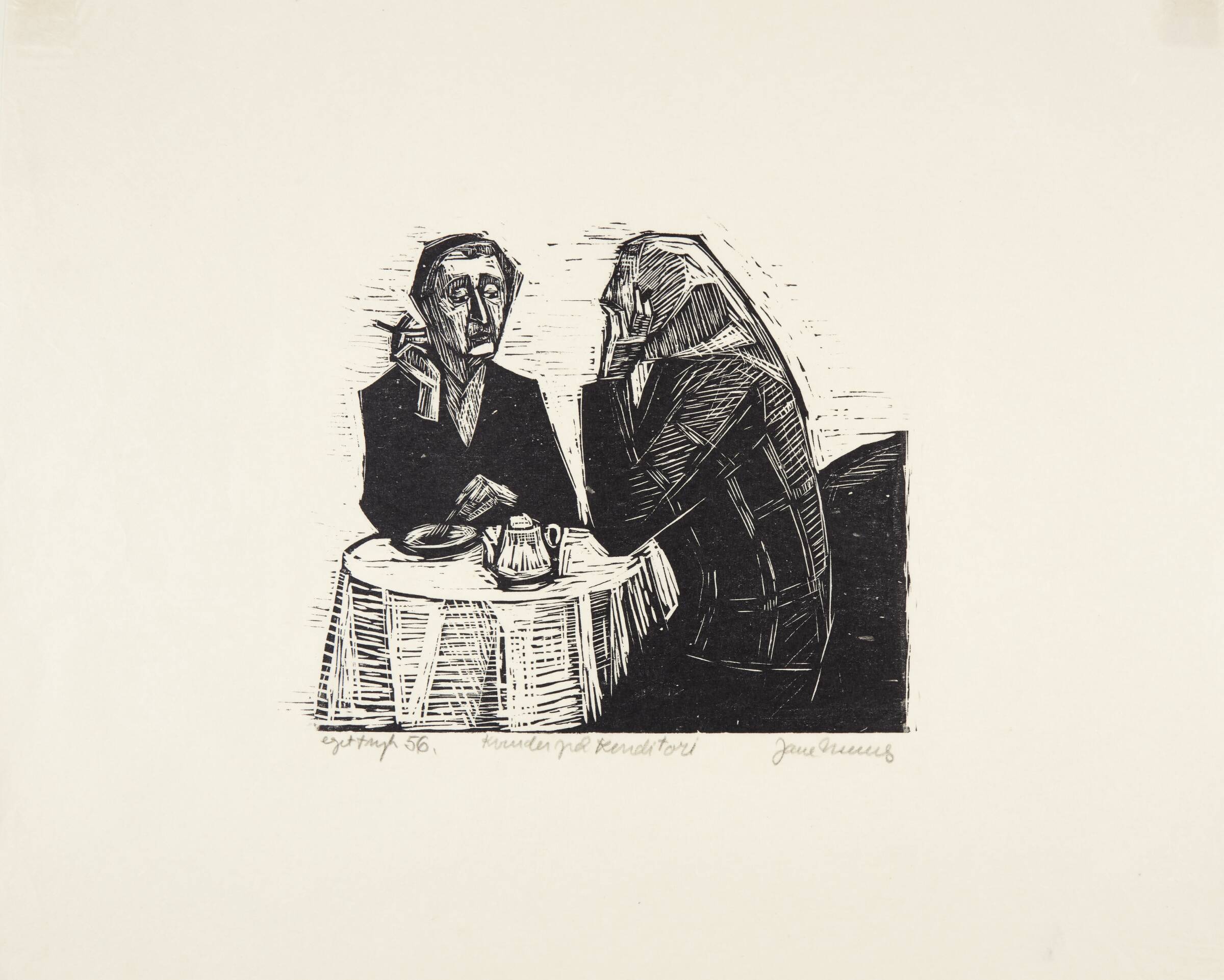 Kvinder på konditori, Jane Muus, 1956