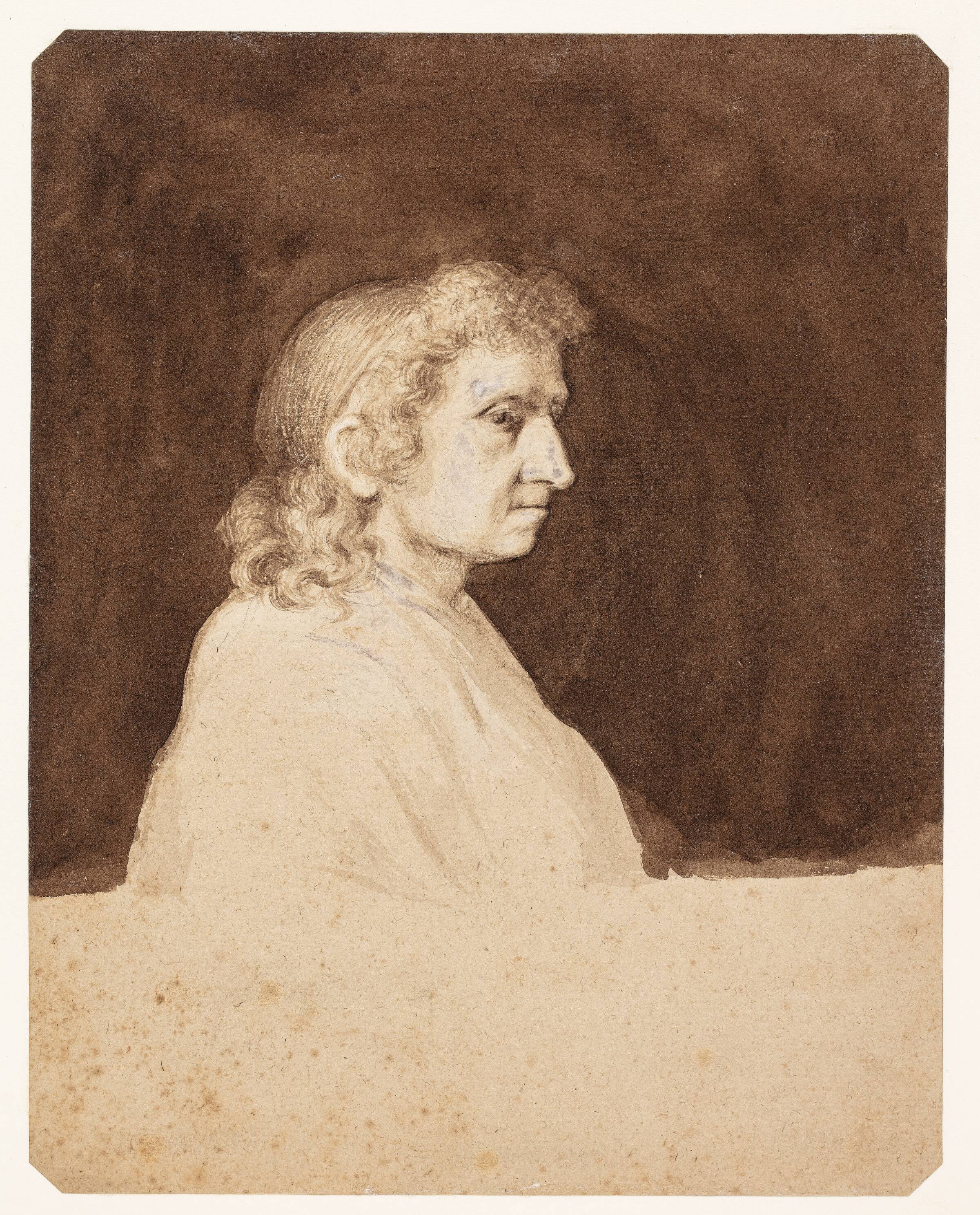 Portræt af en dame, profil mod højre, Cornelius Høyer, 1740-1804