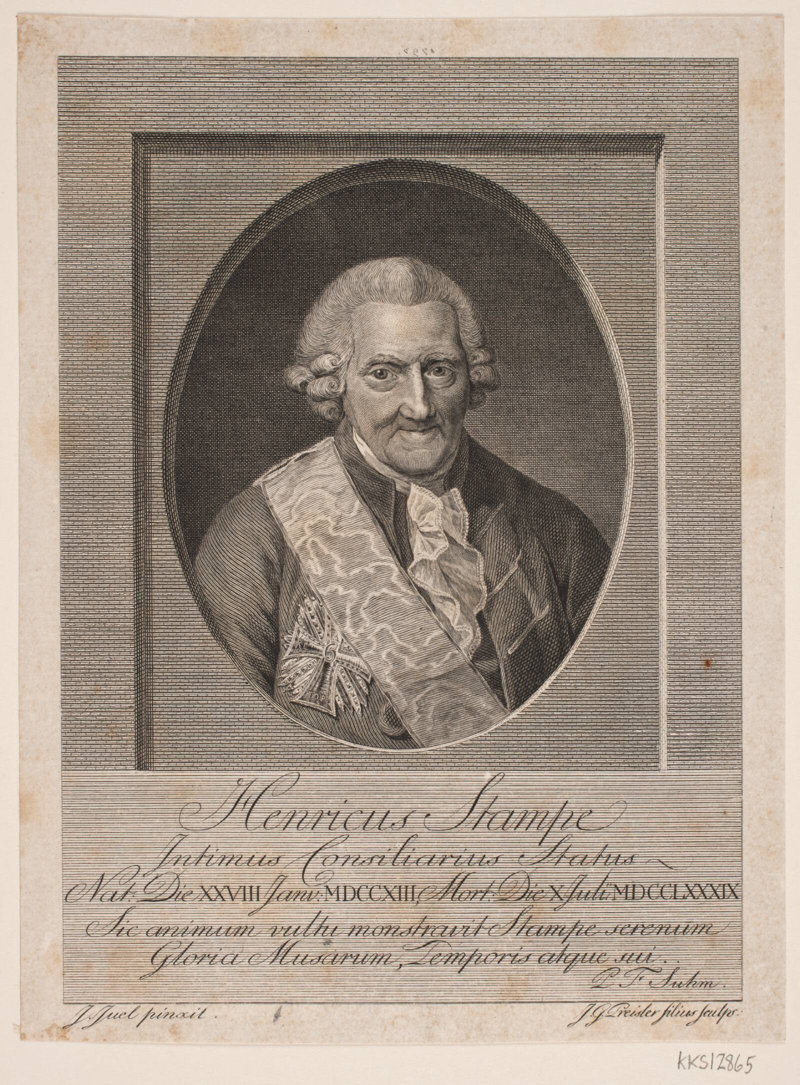 Henrik Stampe, J.G. Preisler, 1790