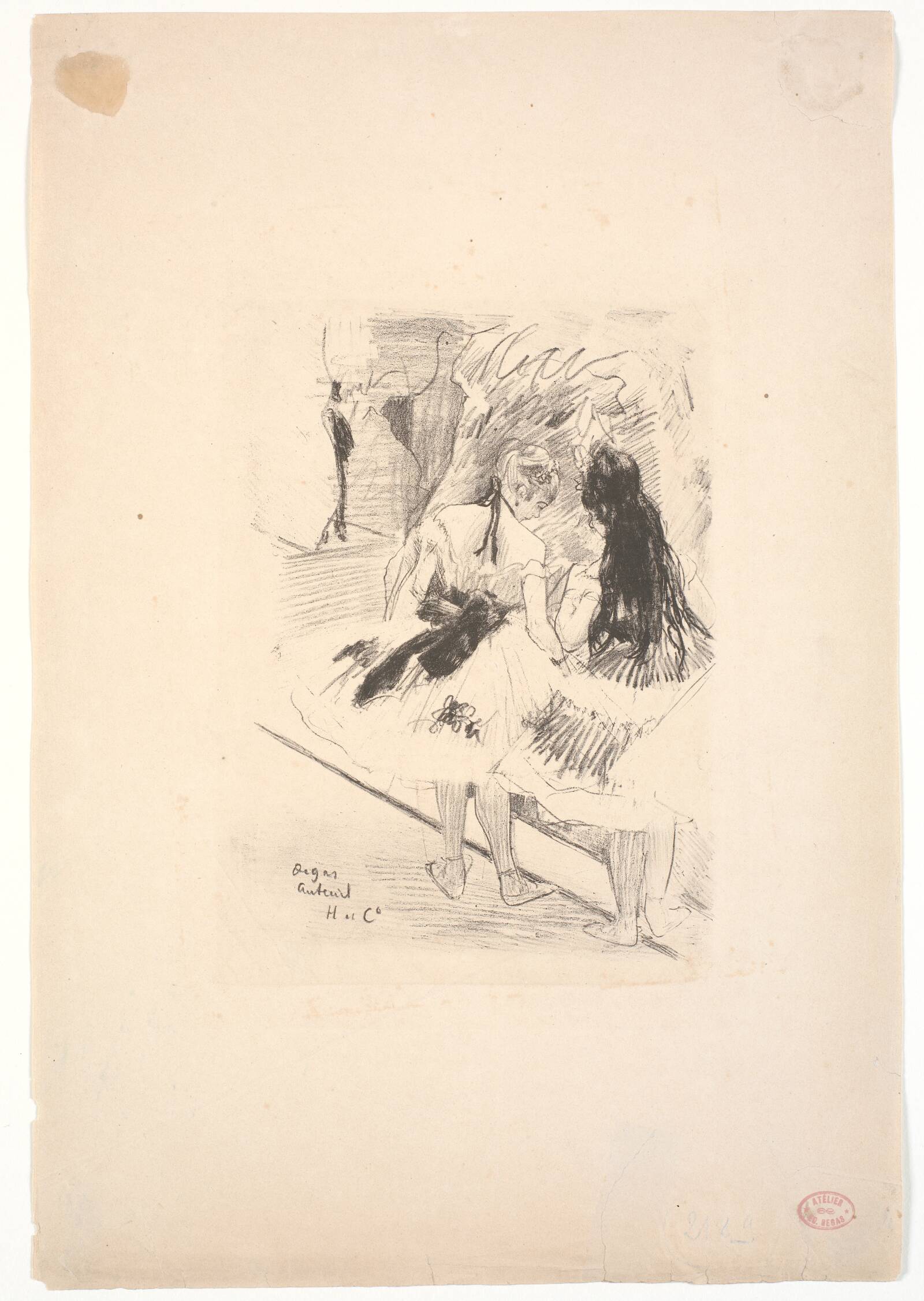 Dans la coulisse, Edgar Degas, 1883-1886