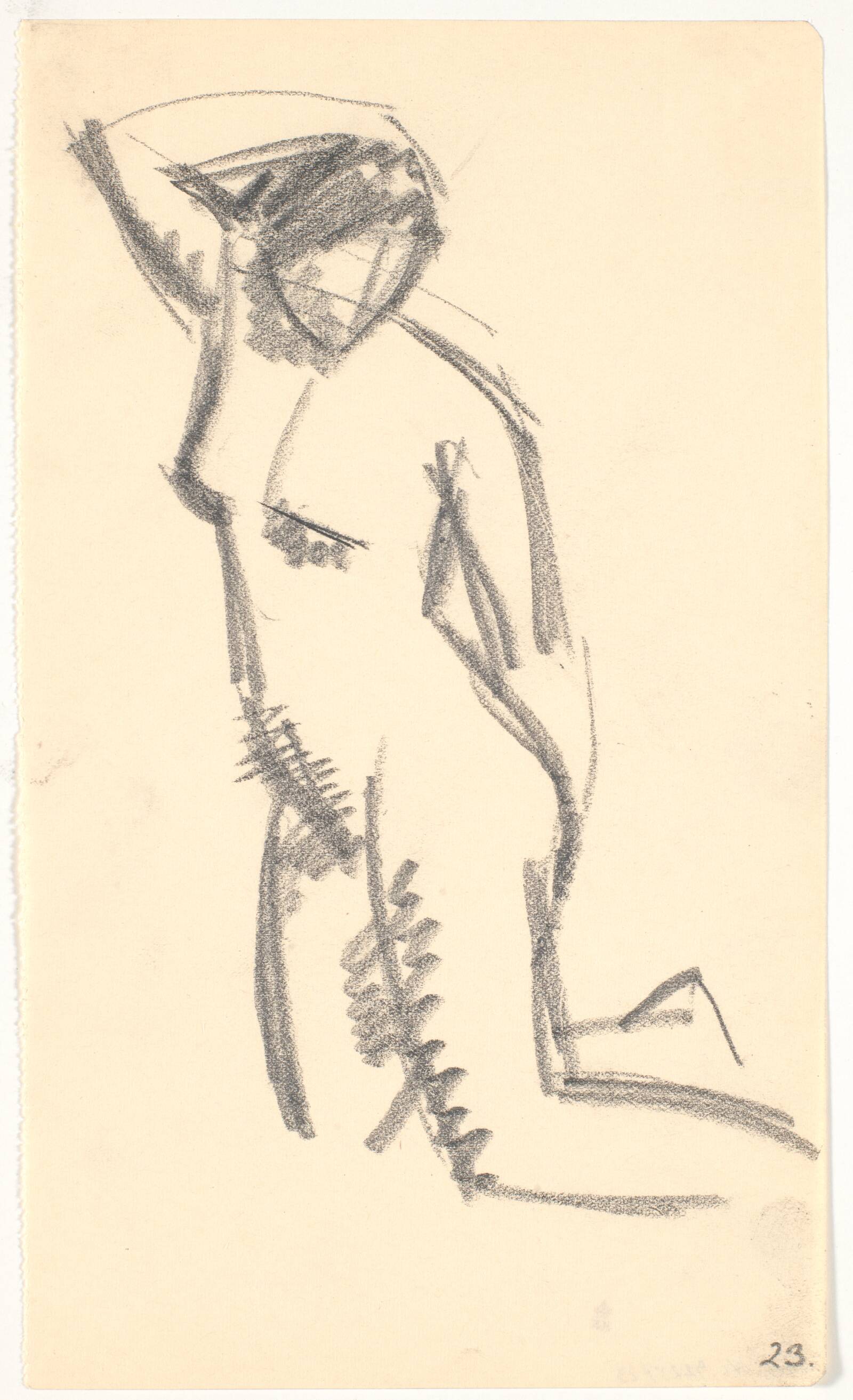 Knælende model, Isakson, Karl, 1914-1915