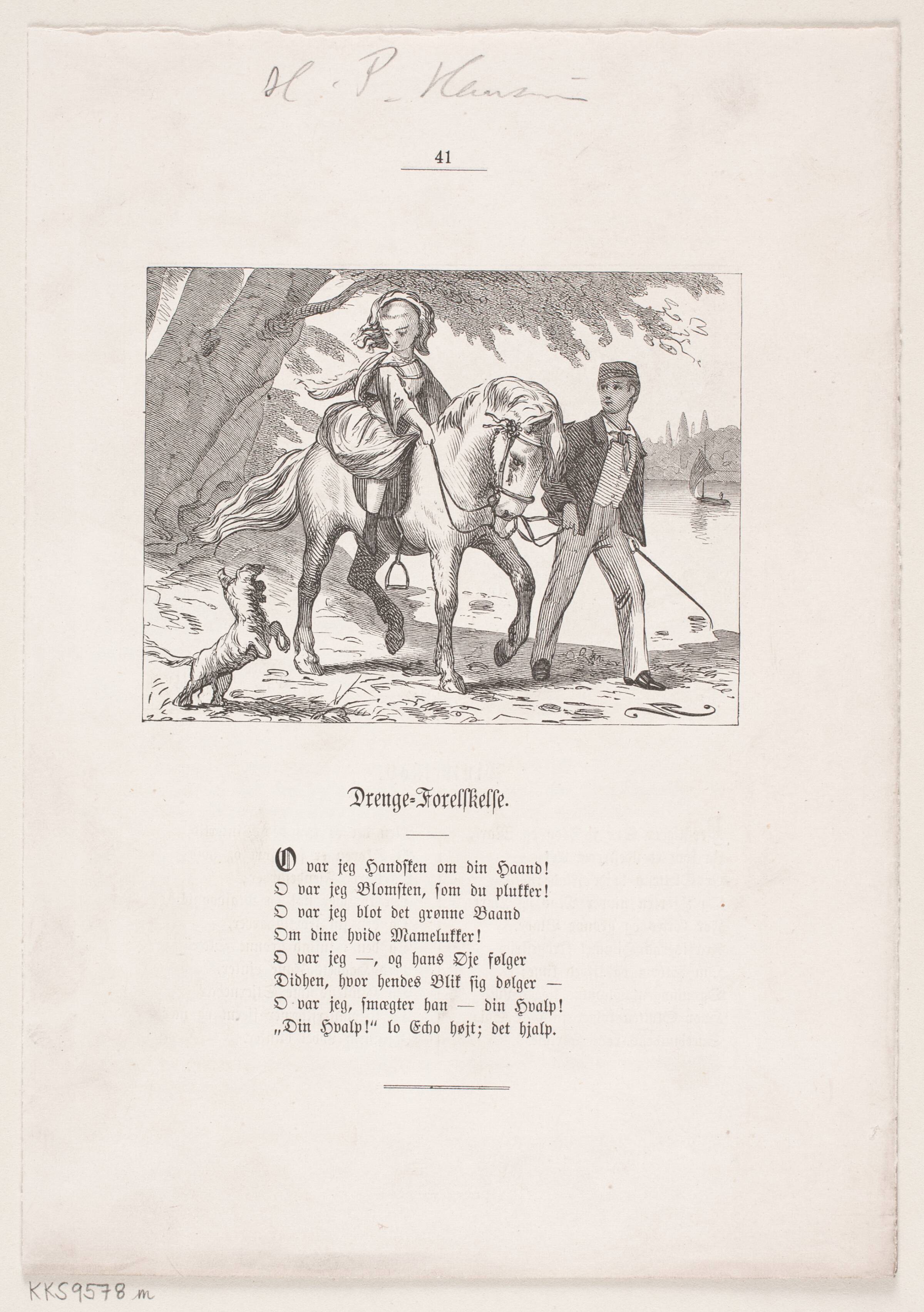 Drenge-Forelskelse, H.P. Hansen, 1829-1899