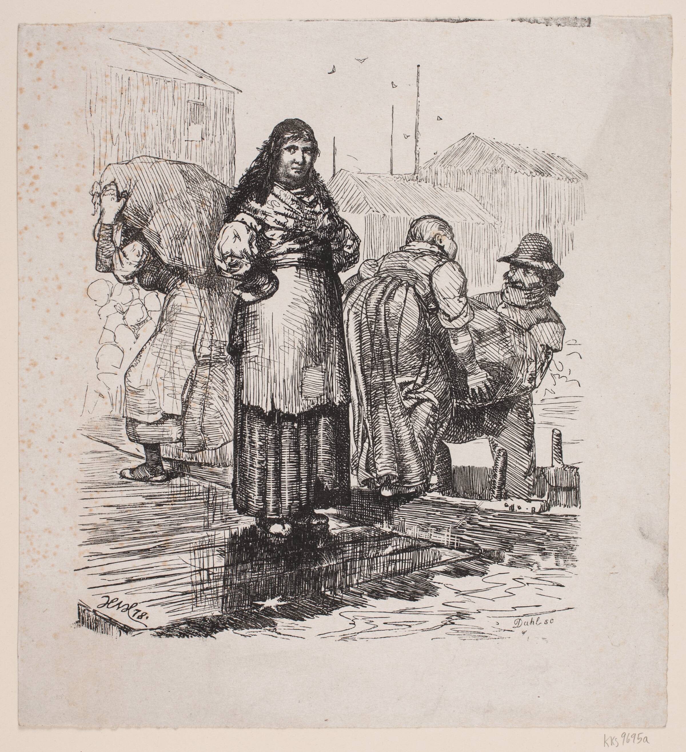 Fra Reykjaviks skibsbro, Balzer Dahl, 1825-1893