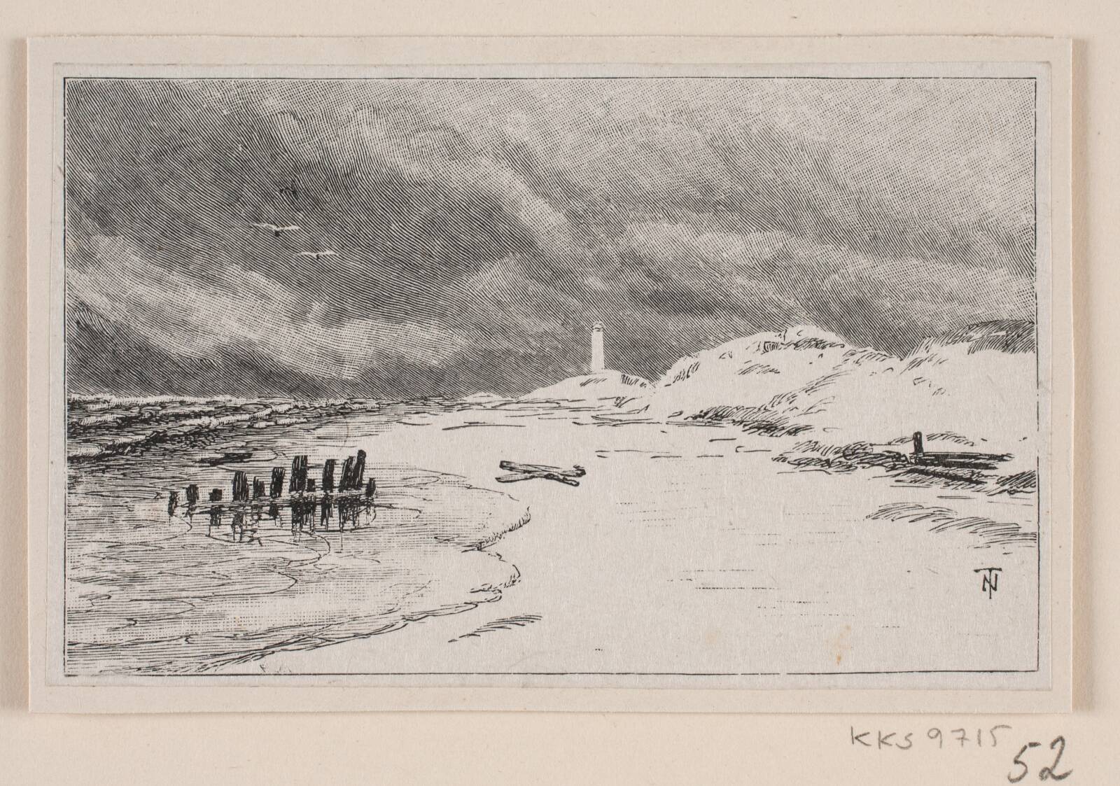 Skagens Strand ved Grenen, Waldemar Bøhme, 1789-1889
