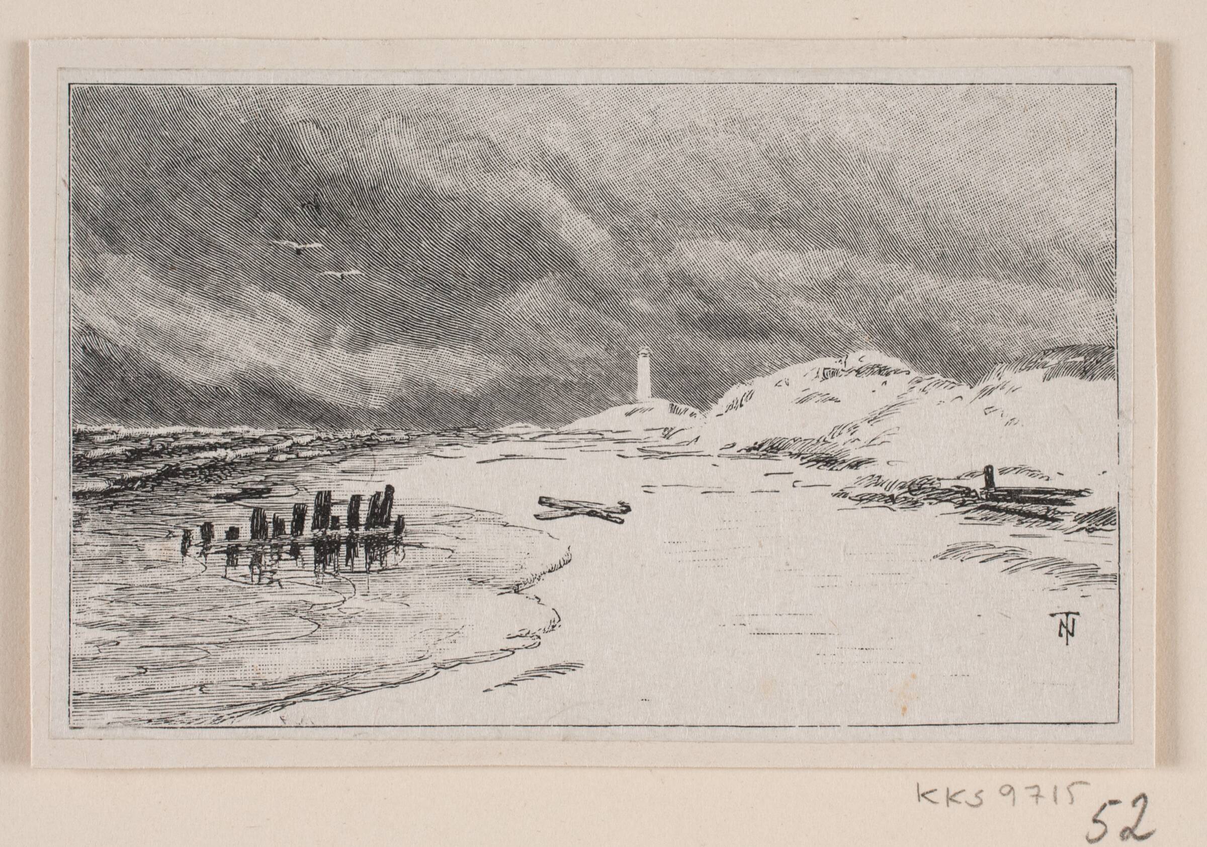 Skagens Strand ved Grenen, Waldemar Bøhme, 1789-1889