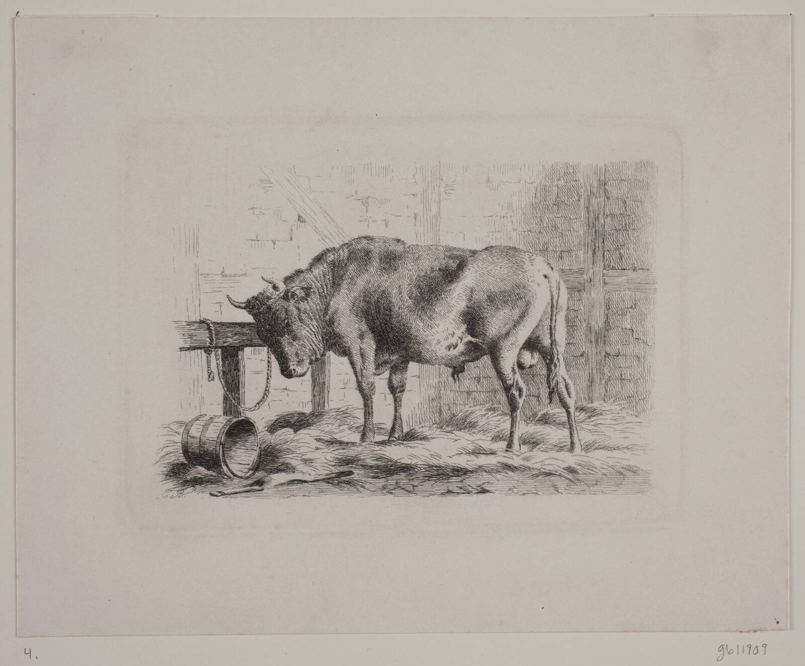 En tyr, Carl Frederik Bartsch, 1850