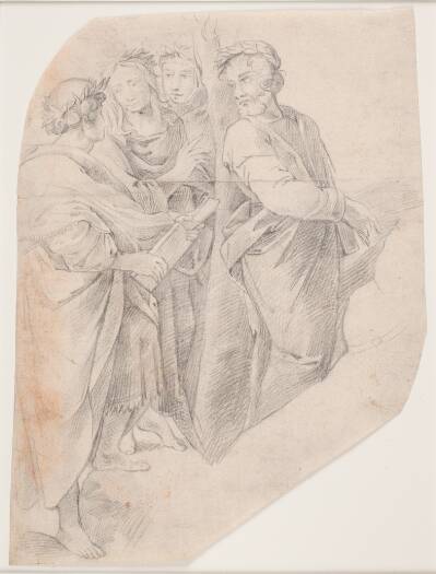 Studie efter Rafaels "Parnassus"