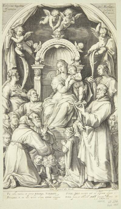Maria og barnet med donorer og helgener (Sankta Lucia, Katarina af Alexandria, Frans af Assisi og medlemmer af Zuccaro-familien)