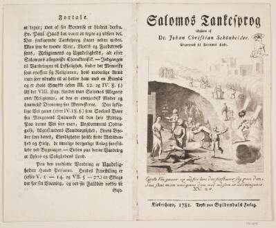 Titelblad til "Salomos tankesprog"