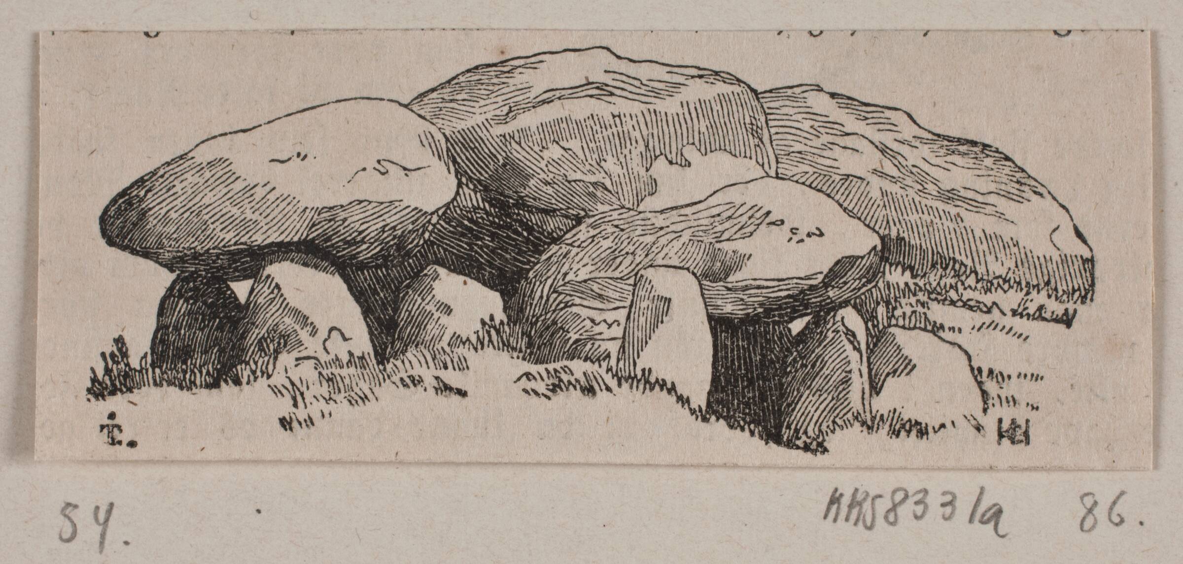 Illustration til "Steenmonumenter", H.C. Henneberg, 1843