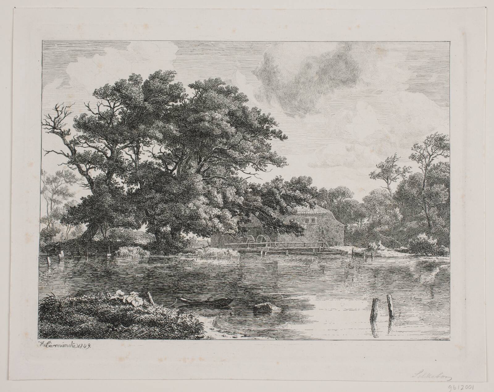 Silkeborg Mølle, Hermann Carmiencke, 1849