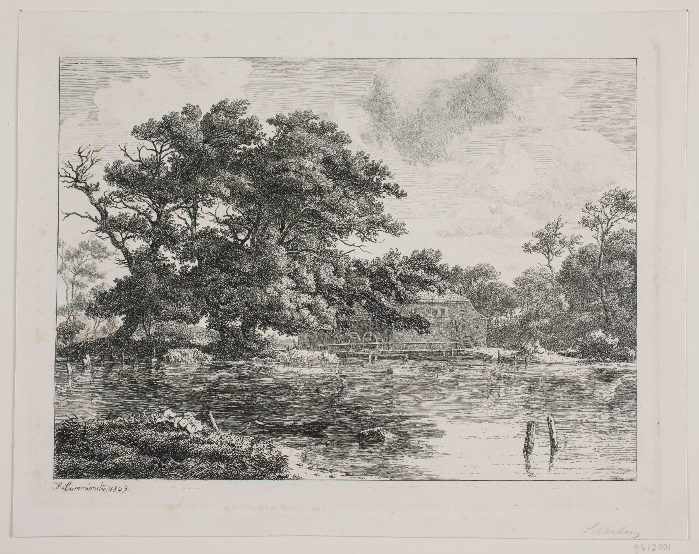 Silkeborg Mølle, Hermann Carmiencke, 1849