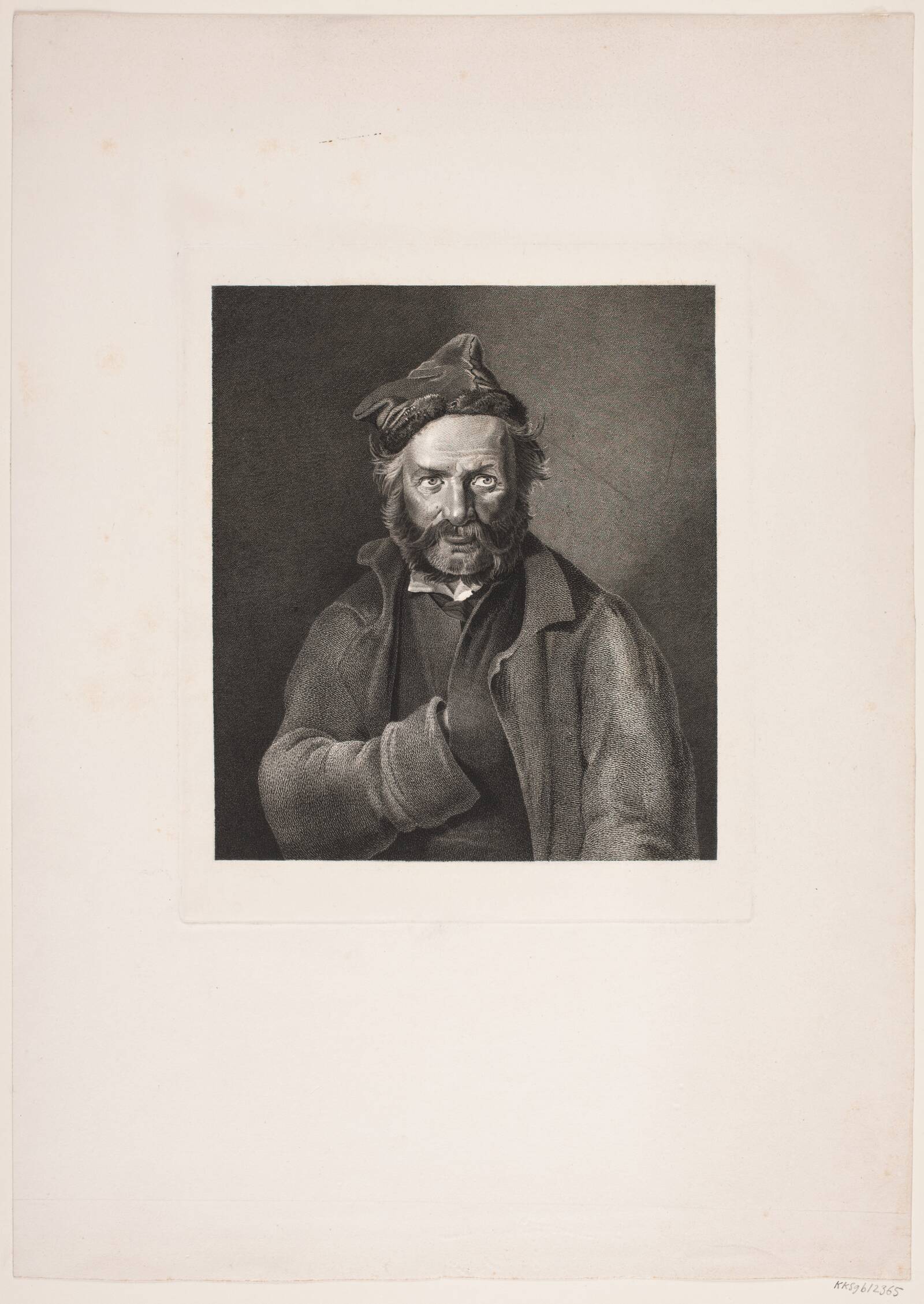 Mand med hue, Peter Christian Schøler, 1834-1866