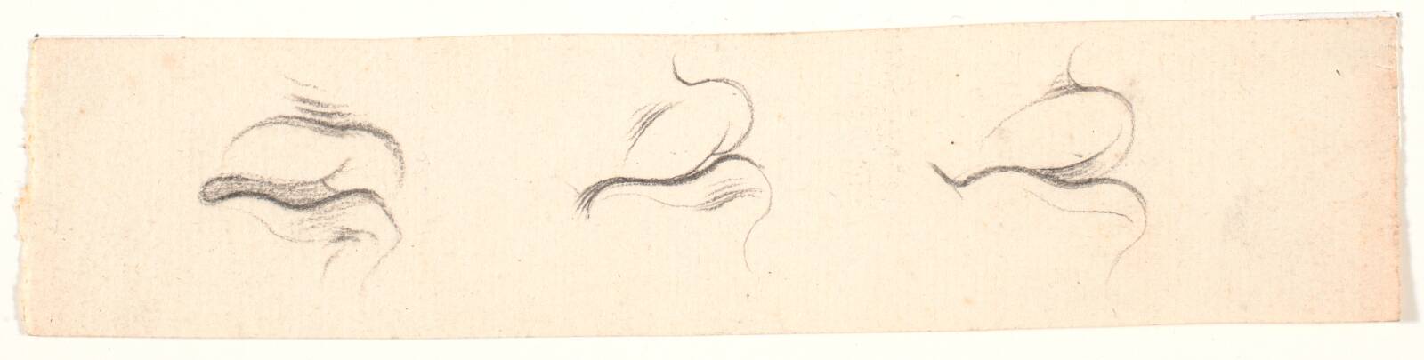 Tre studier af munde, Nicolai Abildgaard, 1743-1809