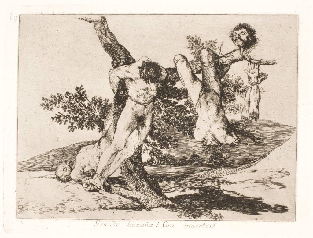 Stor tapperhed! overfor de døde! (39), Francisco de Goya, 1810-1820