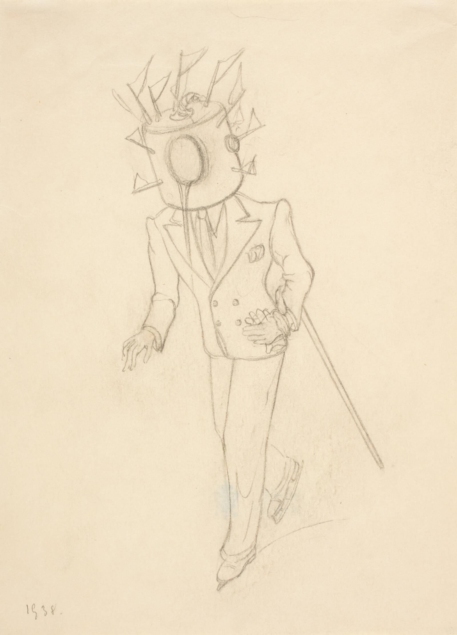 Gående mand, Wilhelm Freddie, 1938