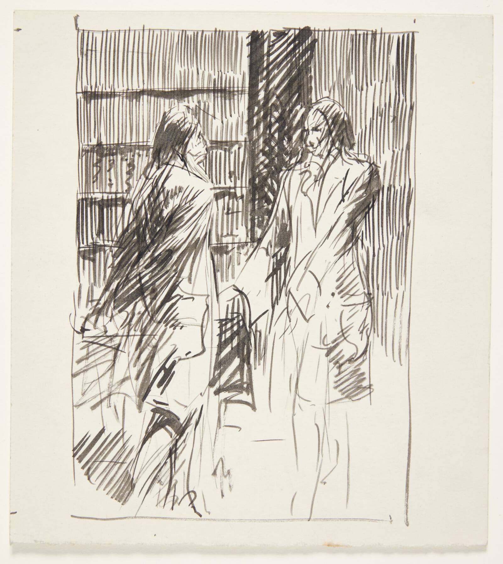 To mænd i et interiør, Aksel Jørgensen, 1942-1946