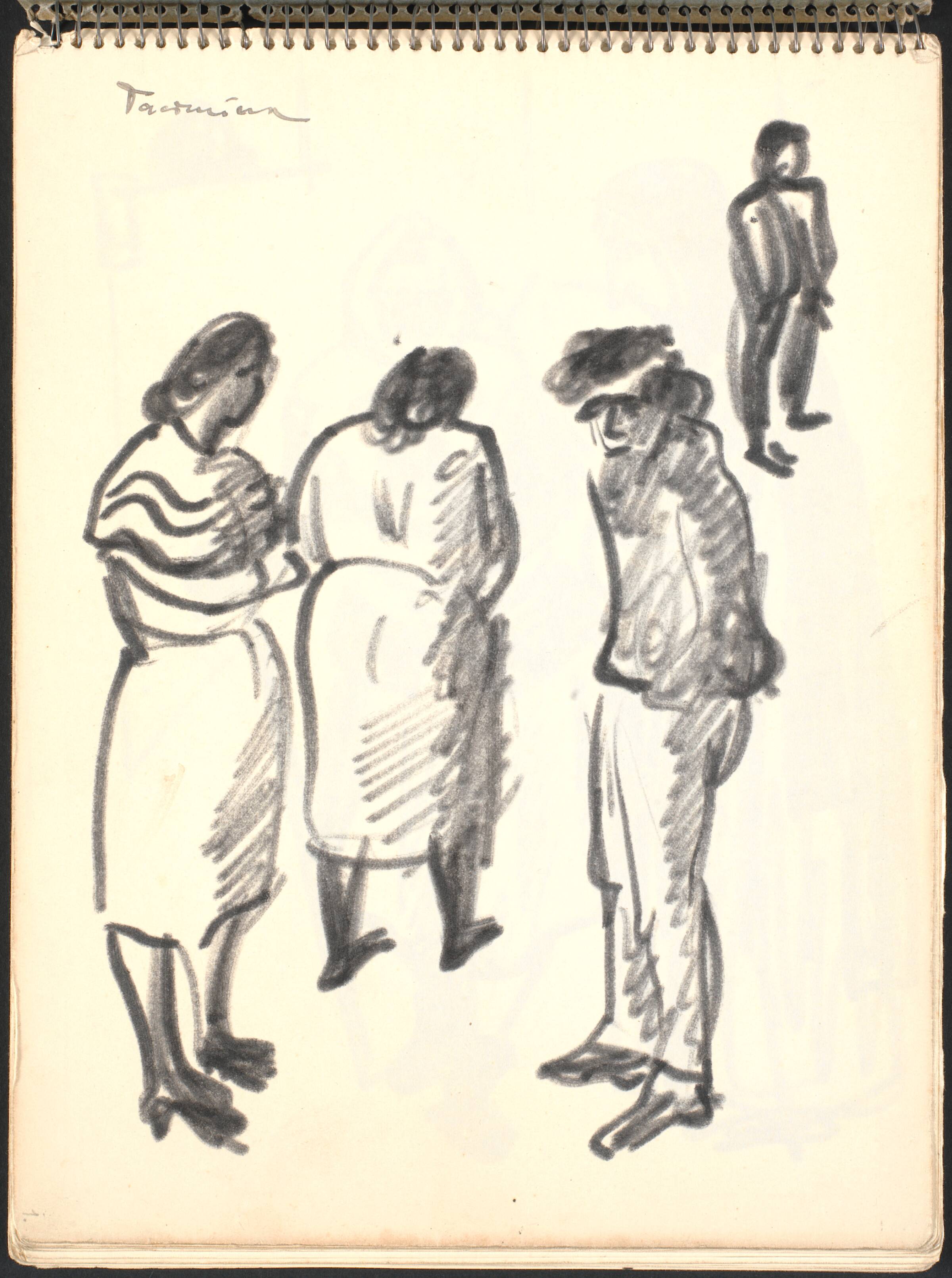 Figurstudier fra gaden, Gottfred Eickhoff, 1952