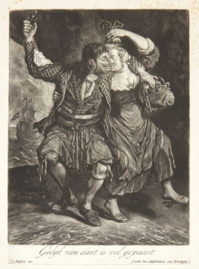 Dansende par. En sømand, der berøves af sin dansepartner