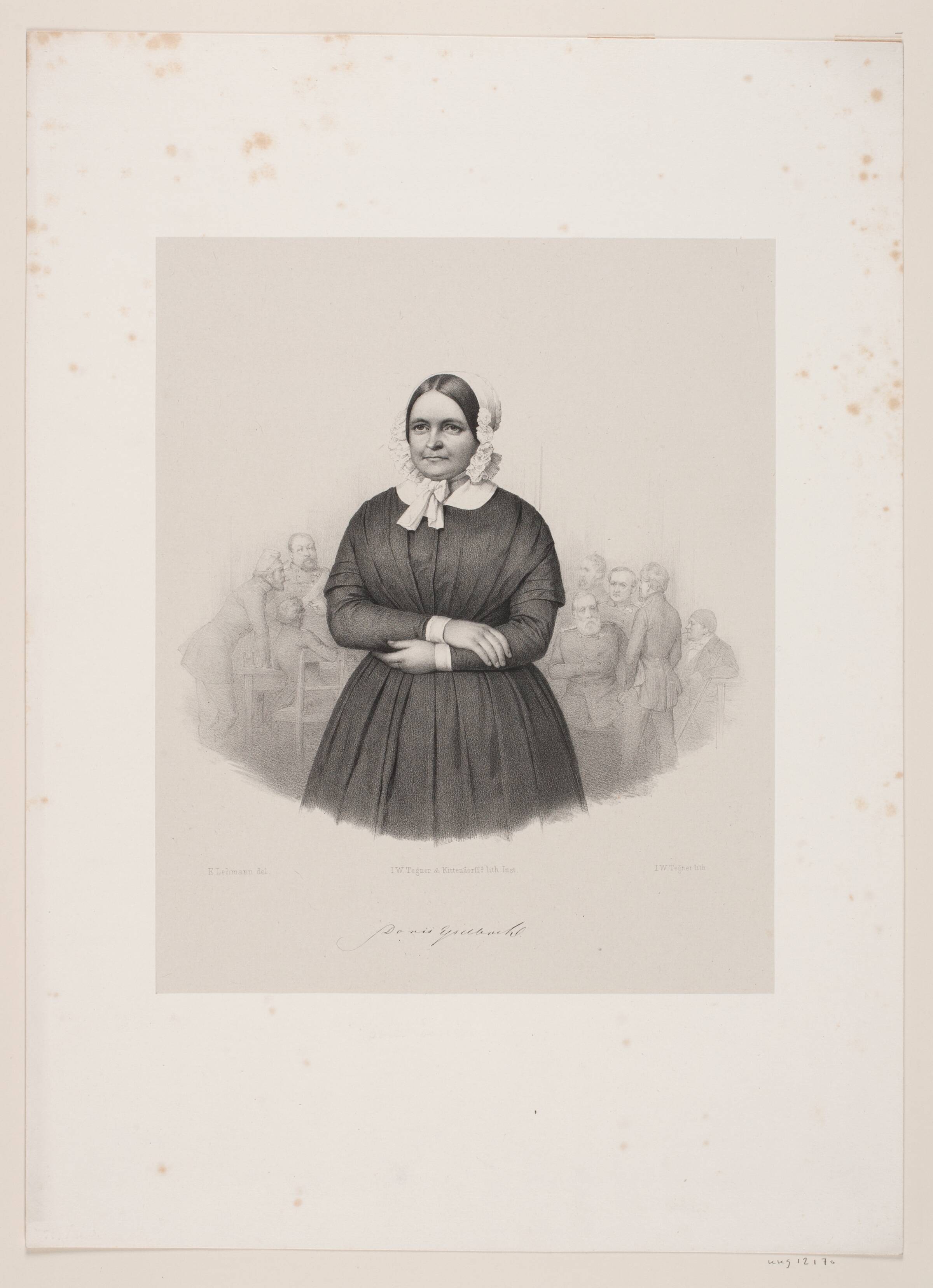 Hotelejerinde Dorothea Elizabeth Esselbach, Isac Wilhelm Tegner, 1852