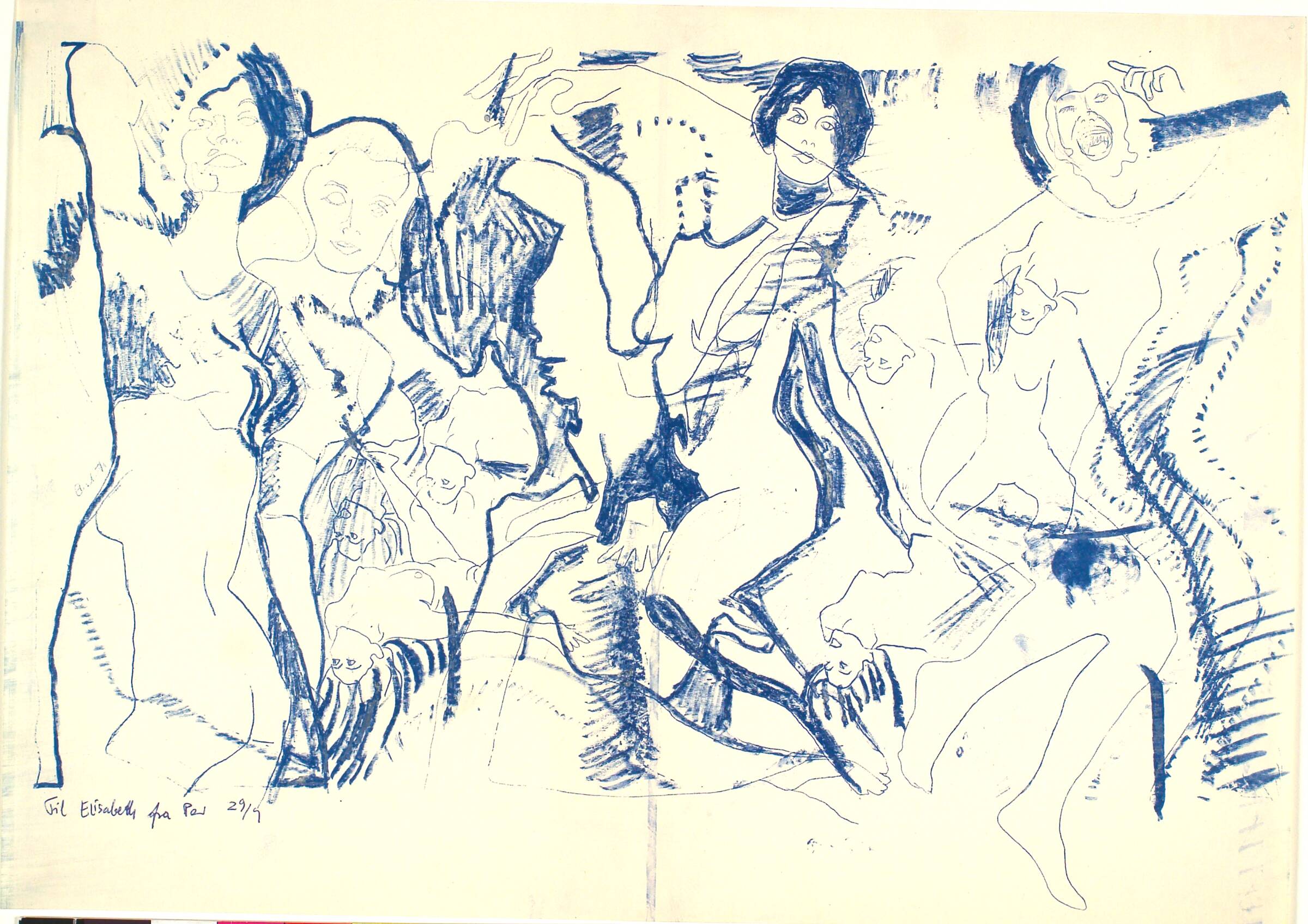 Tegning, Per Kirkeby, 1964