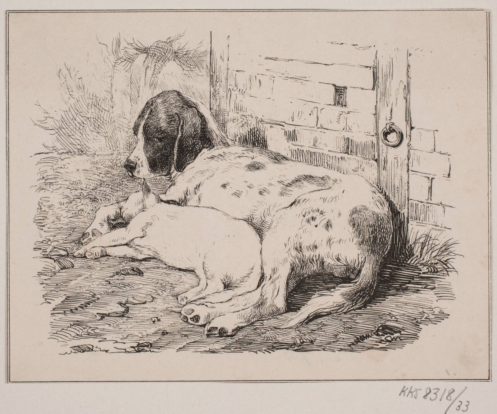 De to venner, Adolph Kittendorff, 1845