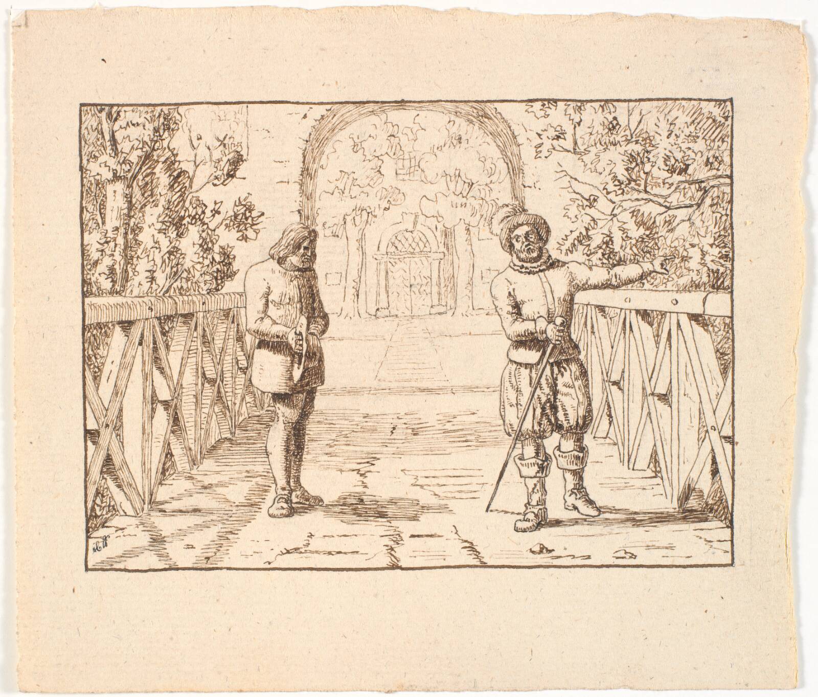 Illustration til St. St. Blicher, De tre Helligaftener, Christen Dalsgaard, 1846