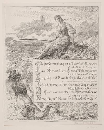 Illustration til Johannes Ewald, "Liden Gunver"