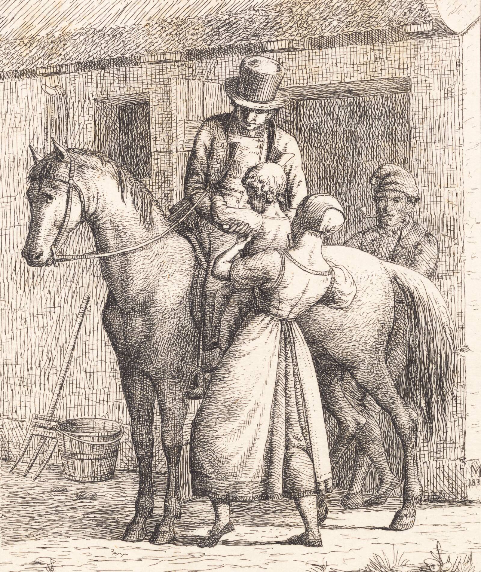 En bondefamilie, Wilhelm Marstrand, 1831